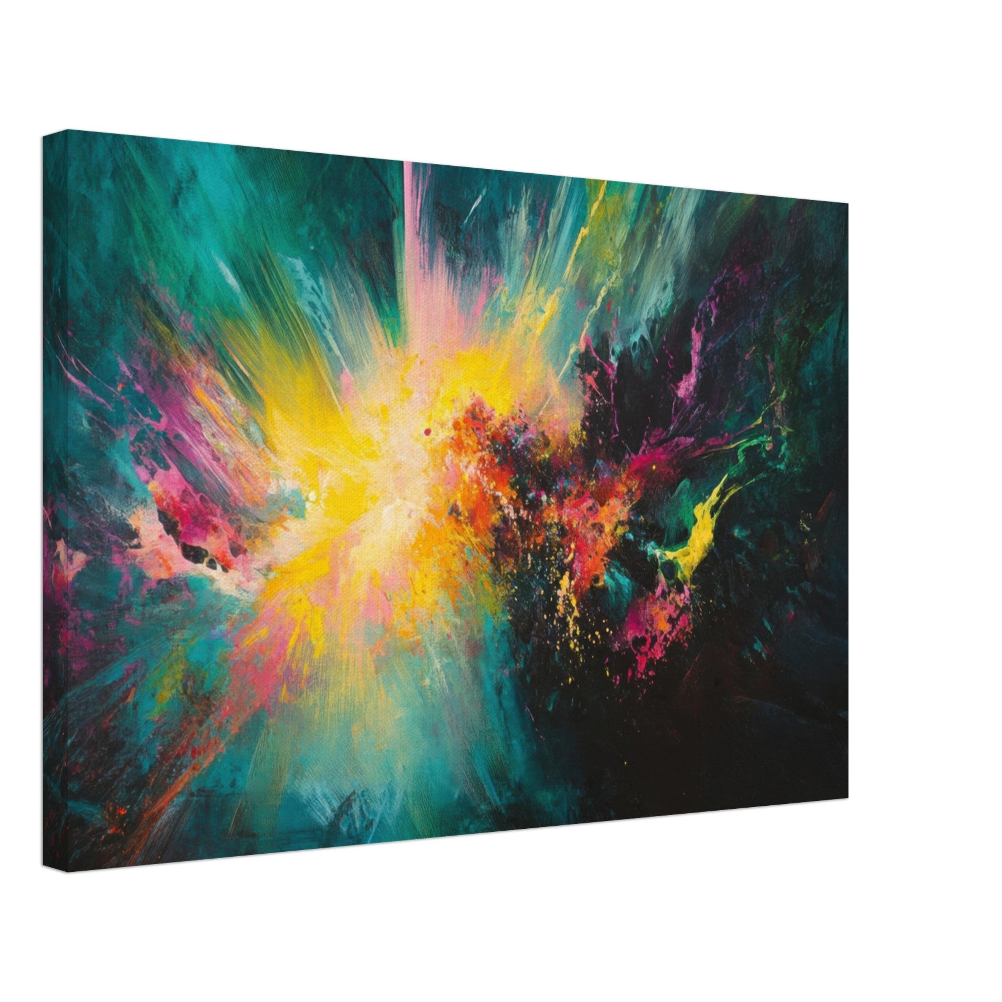 Canvas Landscape - Spectral Dissonance Razor - sharp angular forms - Shop Ai Art WebShop - Digital Art online Store