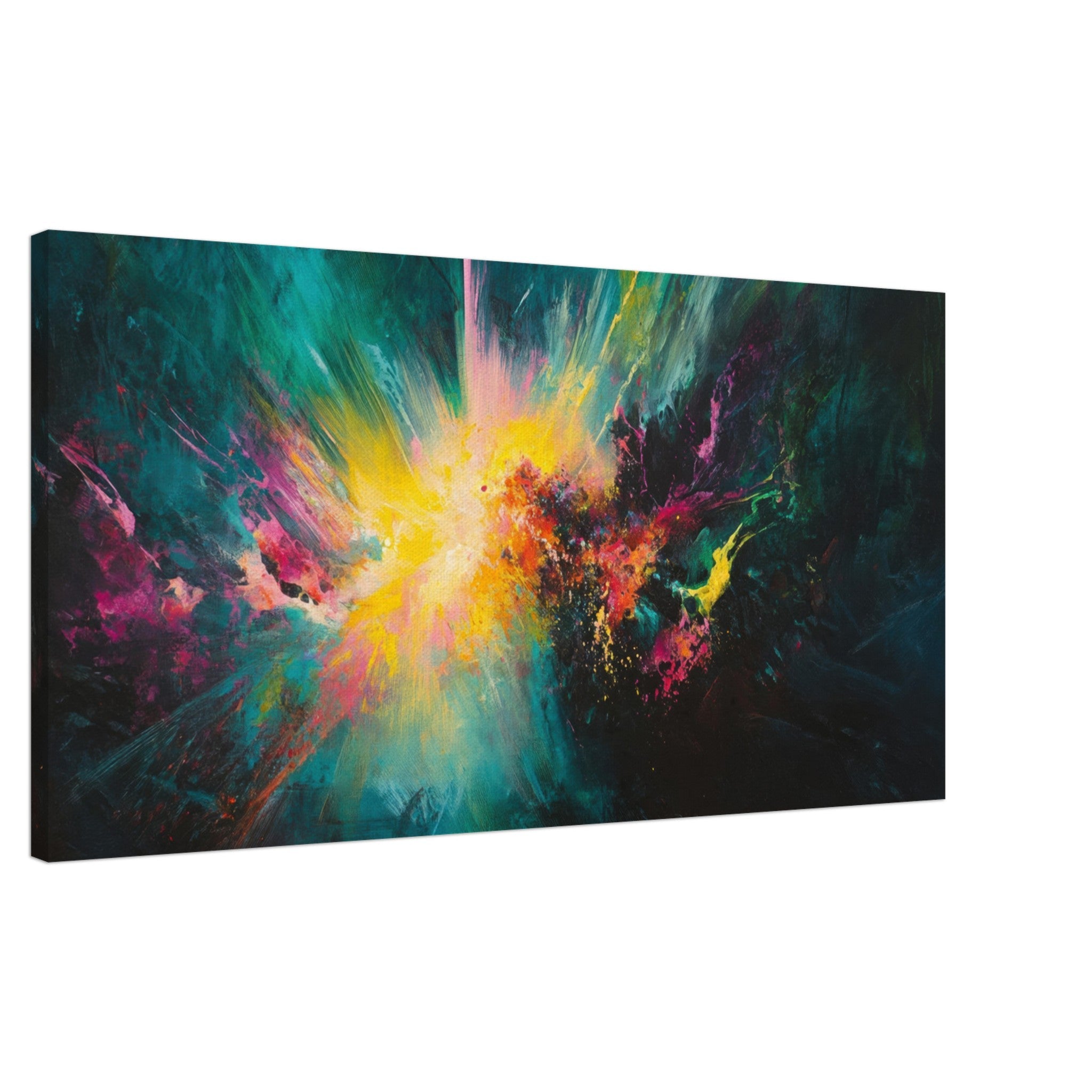 Canvas Landscape - Spectral Dissonance Razor - sharp angular forms - Shop Ai Art WebShop - Digital Art online Store