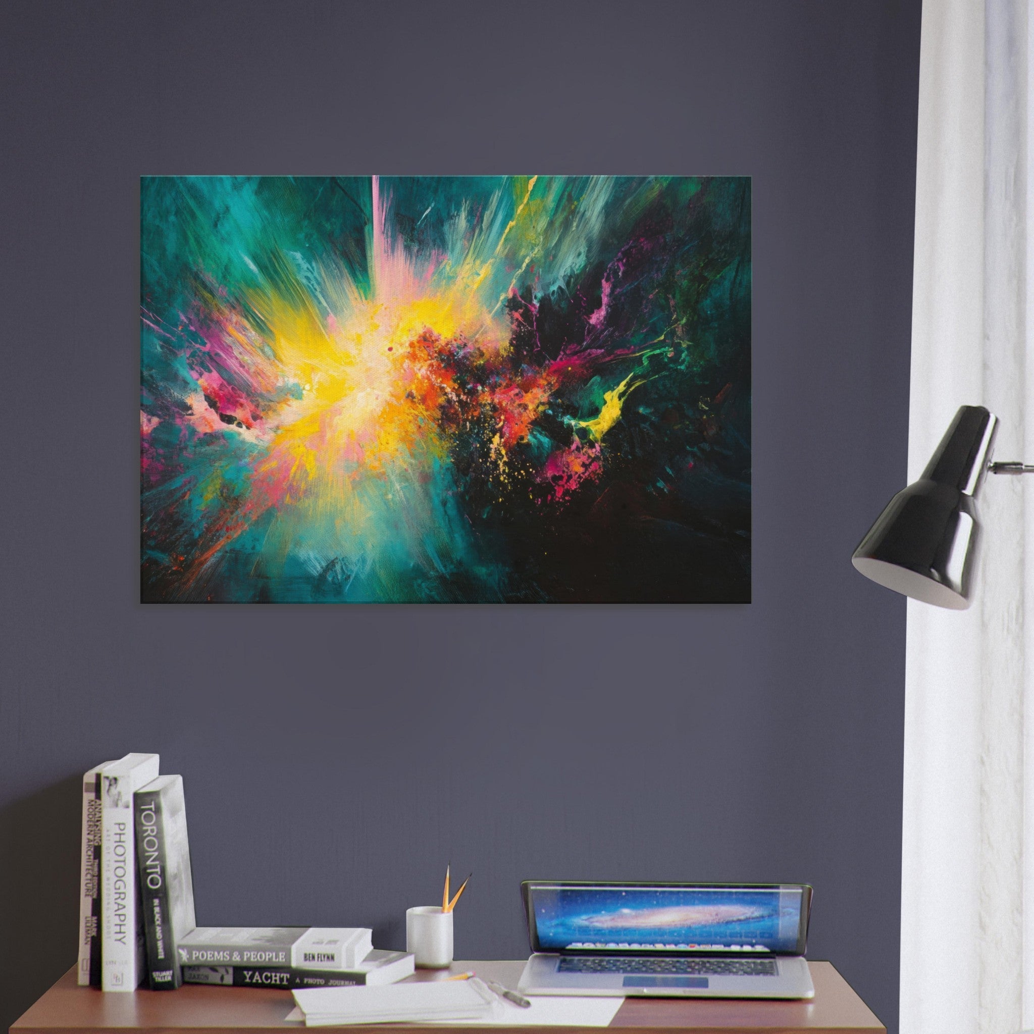 Canvas Landscape - Spectral Dissonance Razor - sharp angular forms - Shop Ai Art WebShop - Digital Art online Store