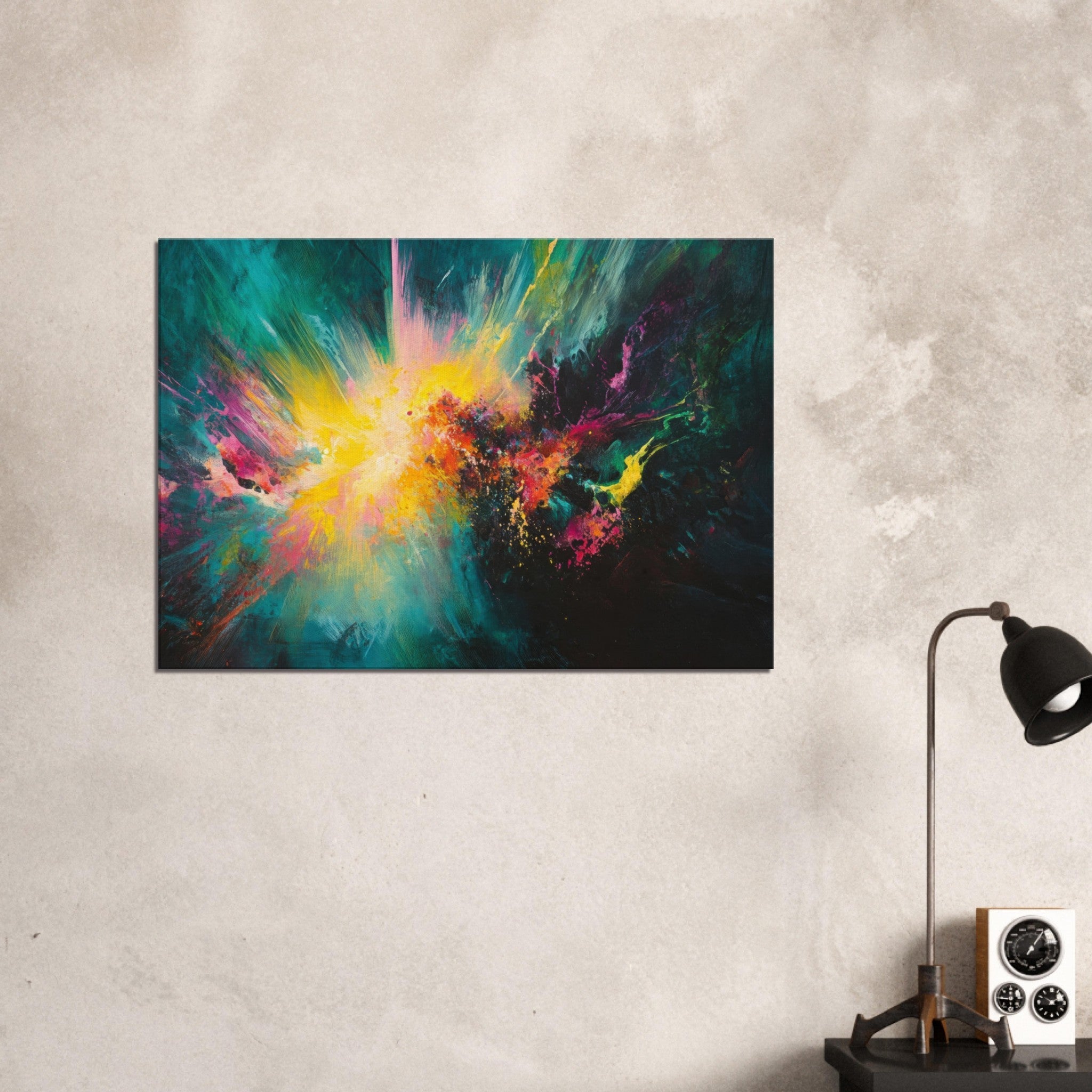 Canvas Landscape - Spectral Dissonance Razor - sharp angular forms - Shop Ai Art WebShop - Digital Art online Store