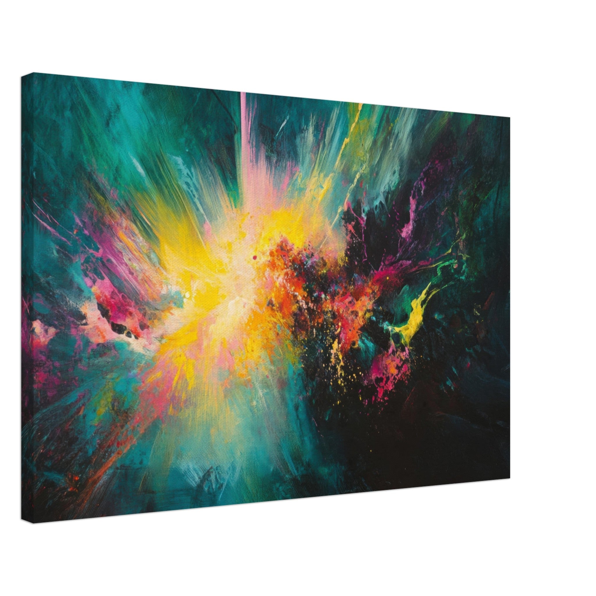 Canvas Landscape - Spectral Dissonance Razor - sharp angular forms - Shop Ai Art WebShop - Digital Art online Store
