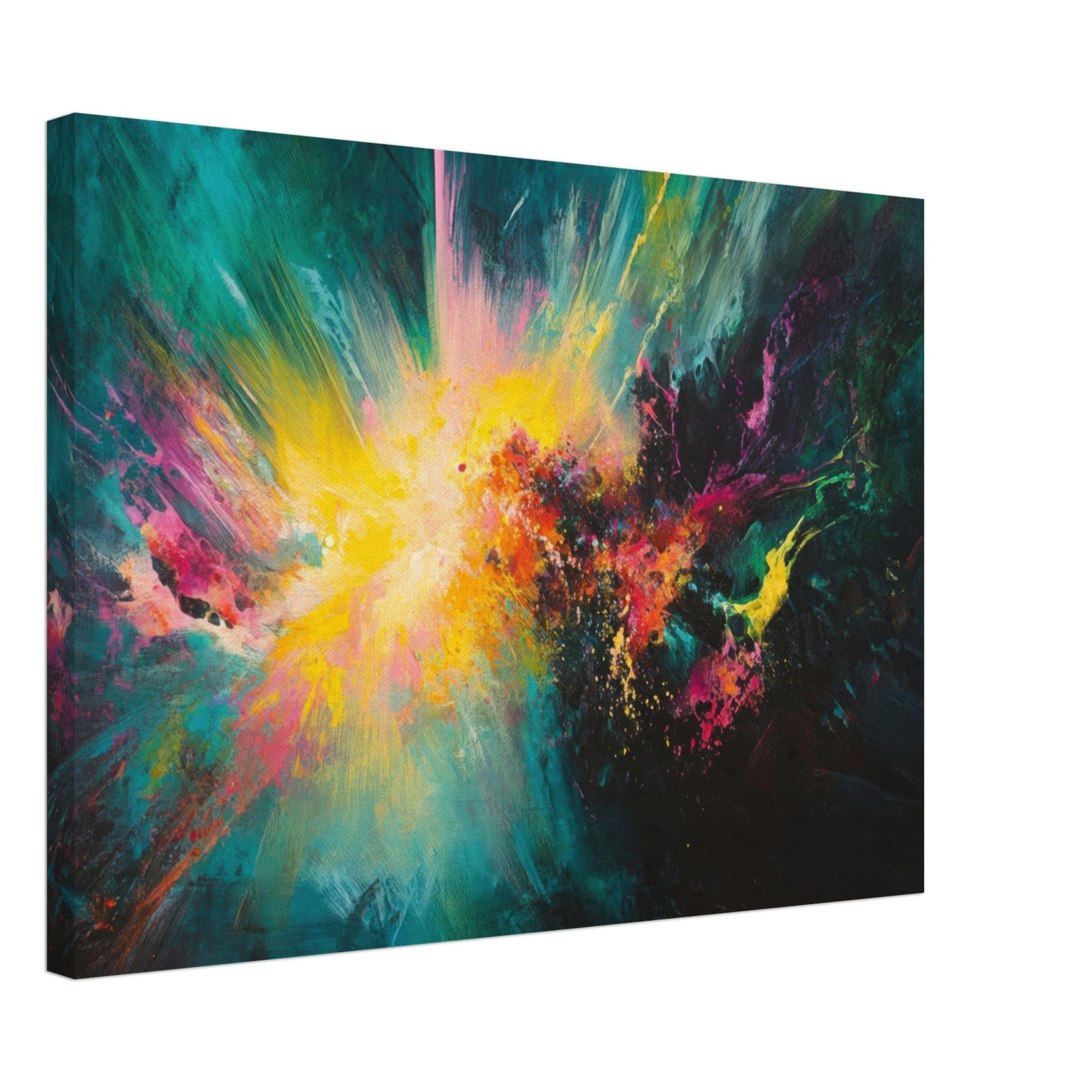 Canvas Landscape - Spectral Dissonance Razor - sharp angular forms - Shop Ai Art WebShop - Digital Art online Store