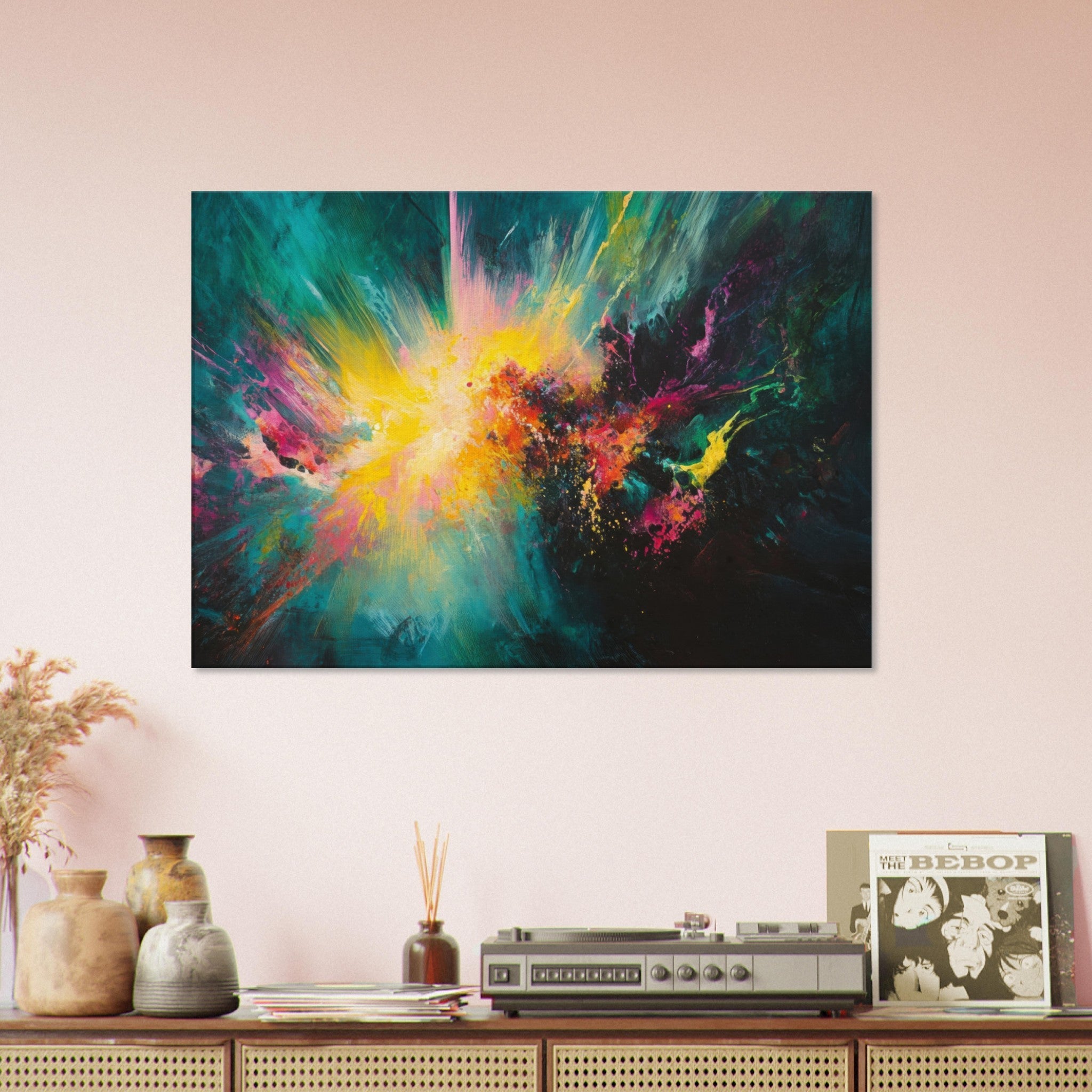 Canvas Landscape - Spectral Dissonance Razor - sharp angular forms - Shop Ai Art WebShop - Digital Art online Store