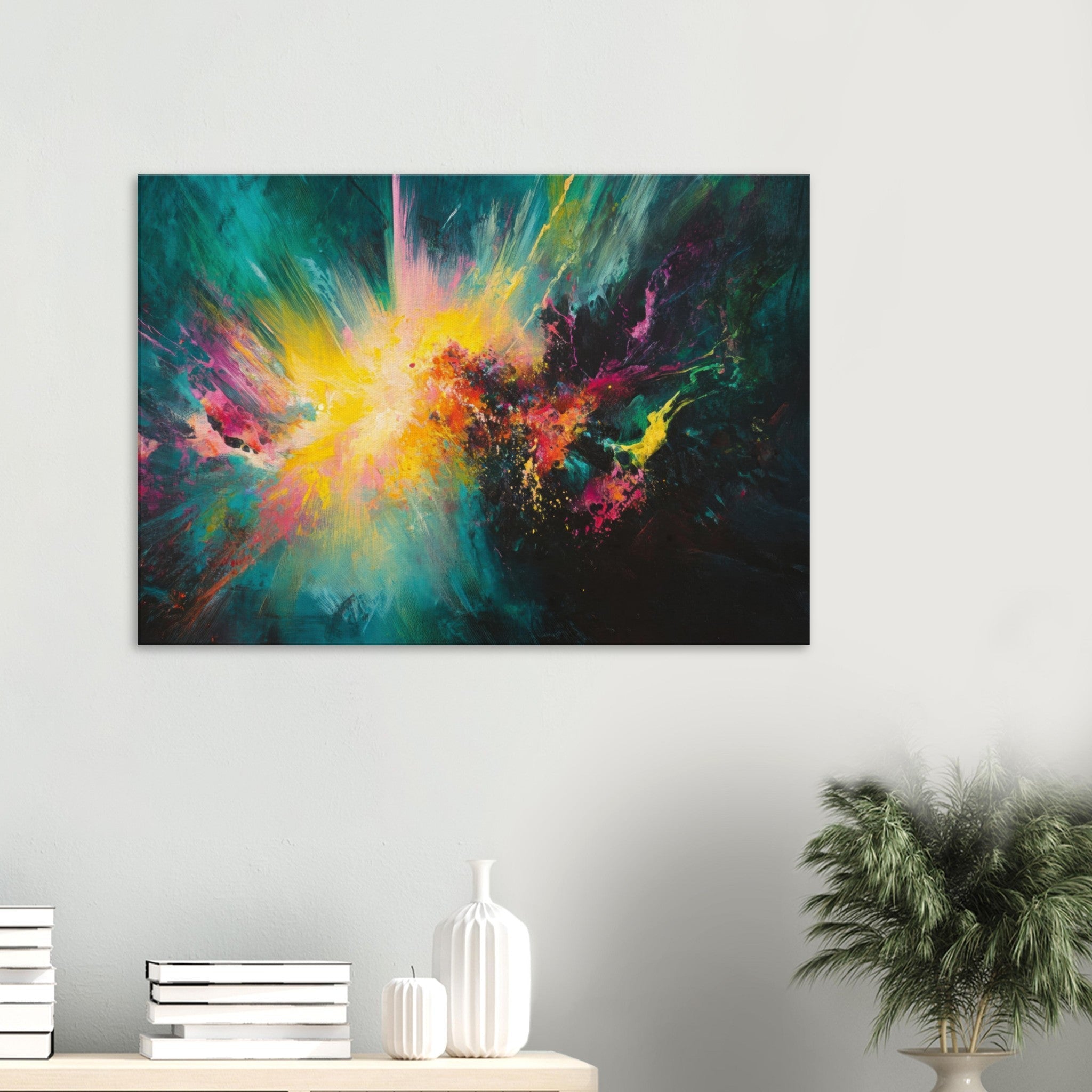 Canvas Landscape - Spectral Dissonance Razor - sharp angular forms - Shop Ai Art WebShop - Digital Art online Store
