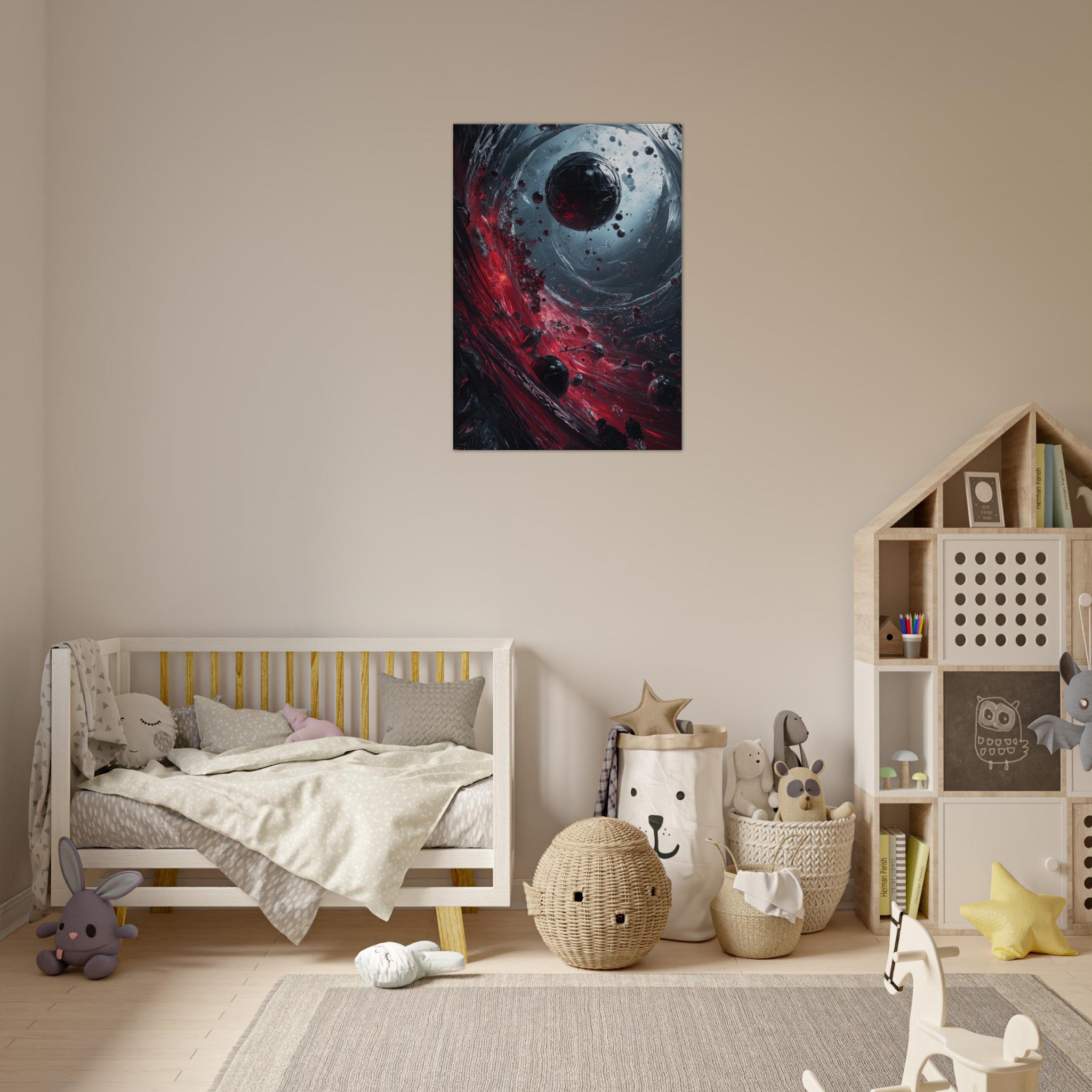 Canvas Portrait - Gravitys Collapse A violent implosion of fragment 6 - Shop Ai Art WebShop - Digital Art online Store
