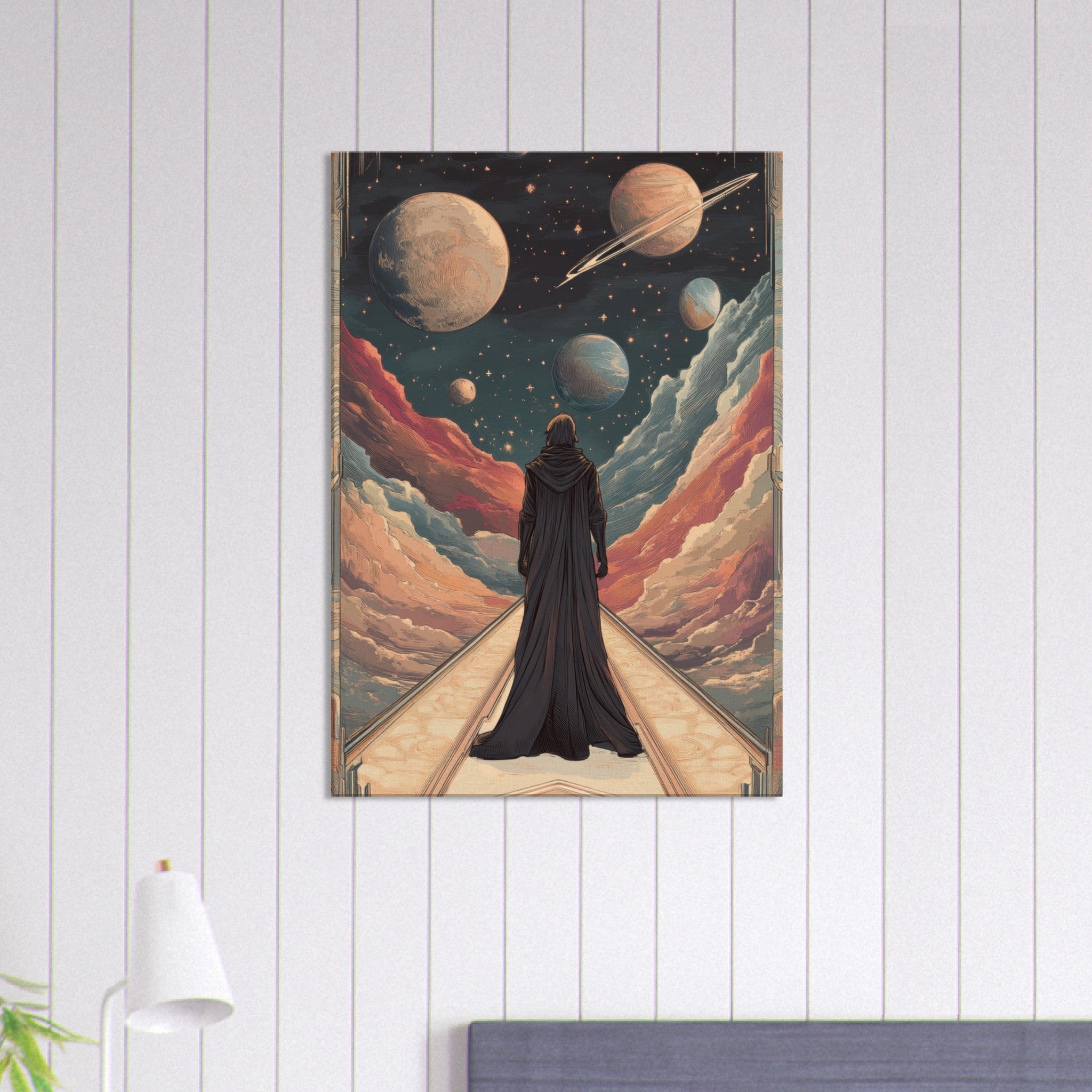 Canvas Portrait - The Astral Voyager An Art Nouveau poster 2 - Shop Ai Art WebShop - Digital Art online Store