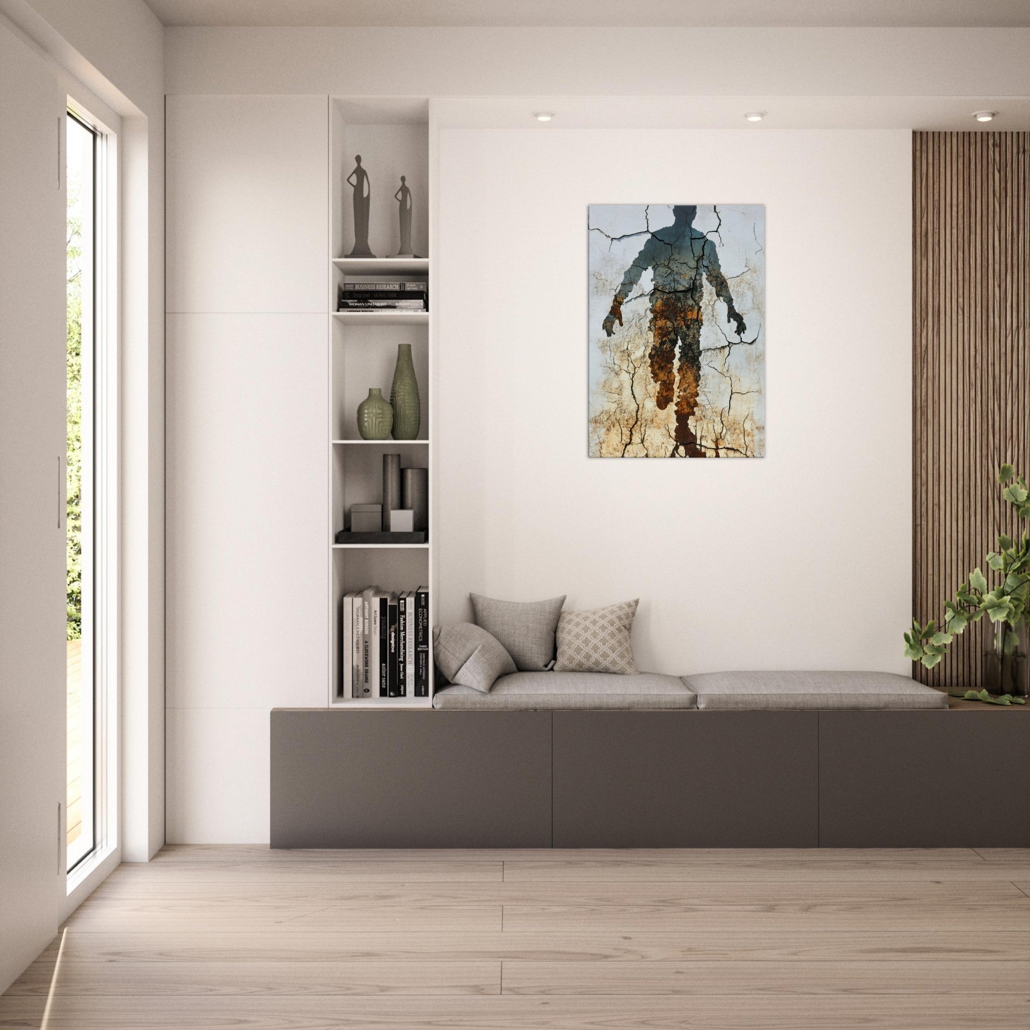 Canvas Portrait - The Erosion of Thought Layers of cracked peeling 3 - Shop Ai Art WebShop - Digital Art online Store