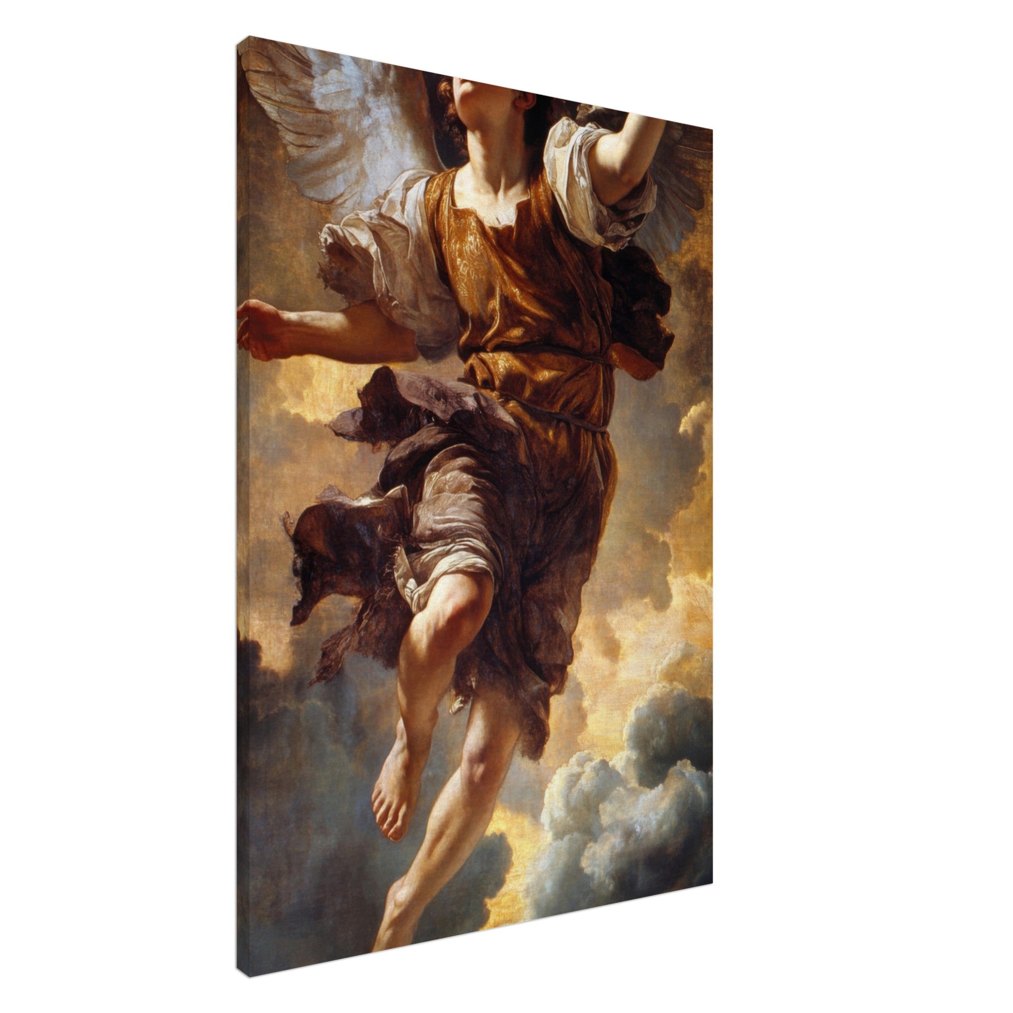 Canvas Portrait - The Fallen Angels Descent Baroque Mythological 2 - Shop Ai Art WebShop - Digital Art online Store