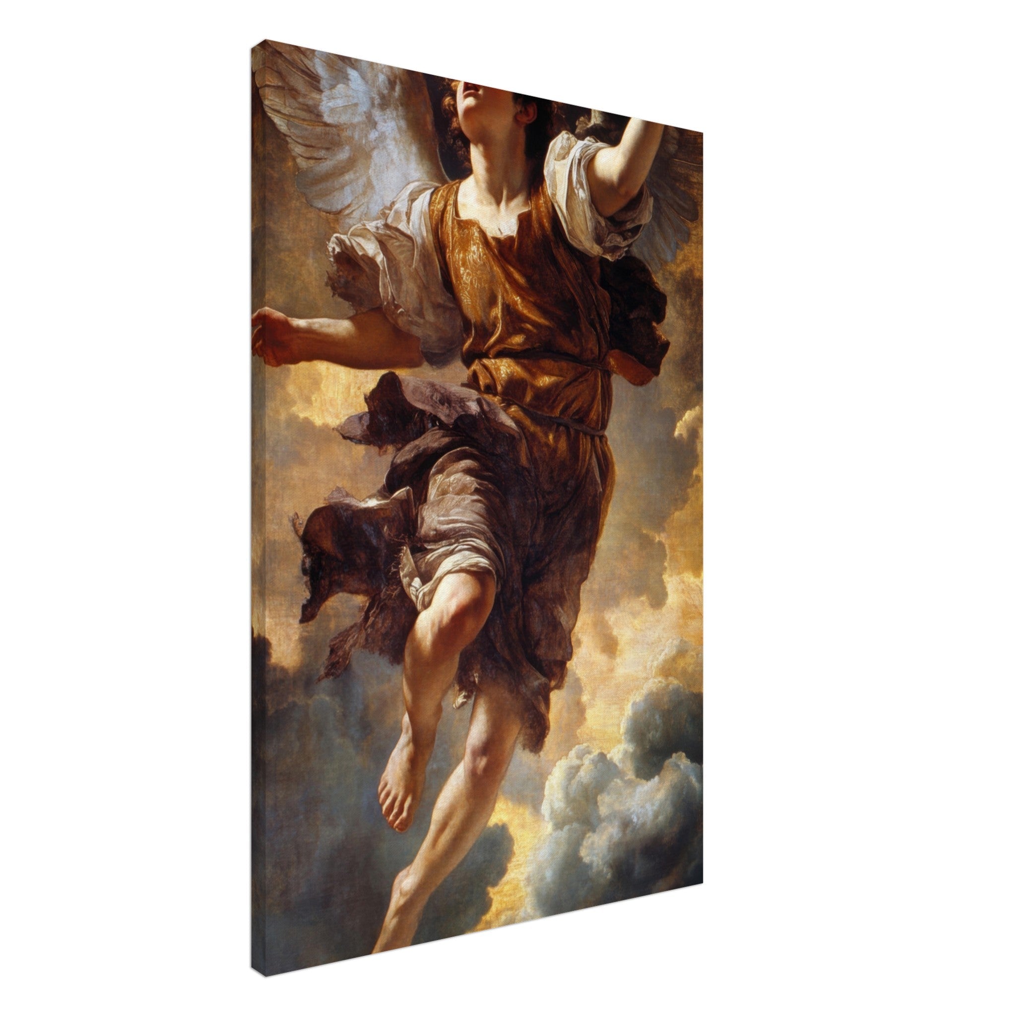 Canvas Portrait - The Fallen Angels Descent Baroque Mythological 2 - Shop Ai Art WebShop - Digital Art online Store