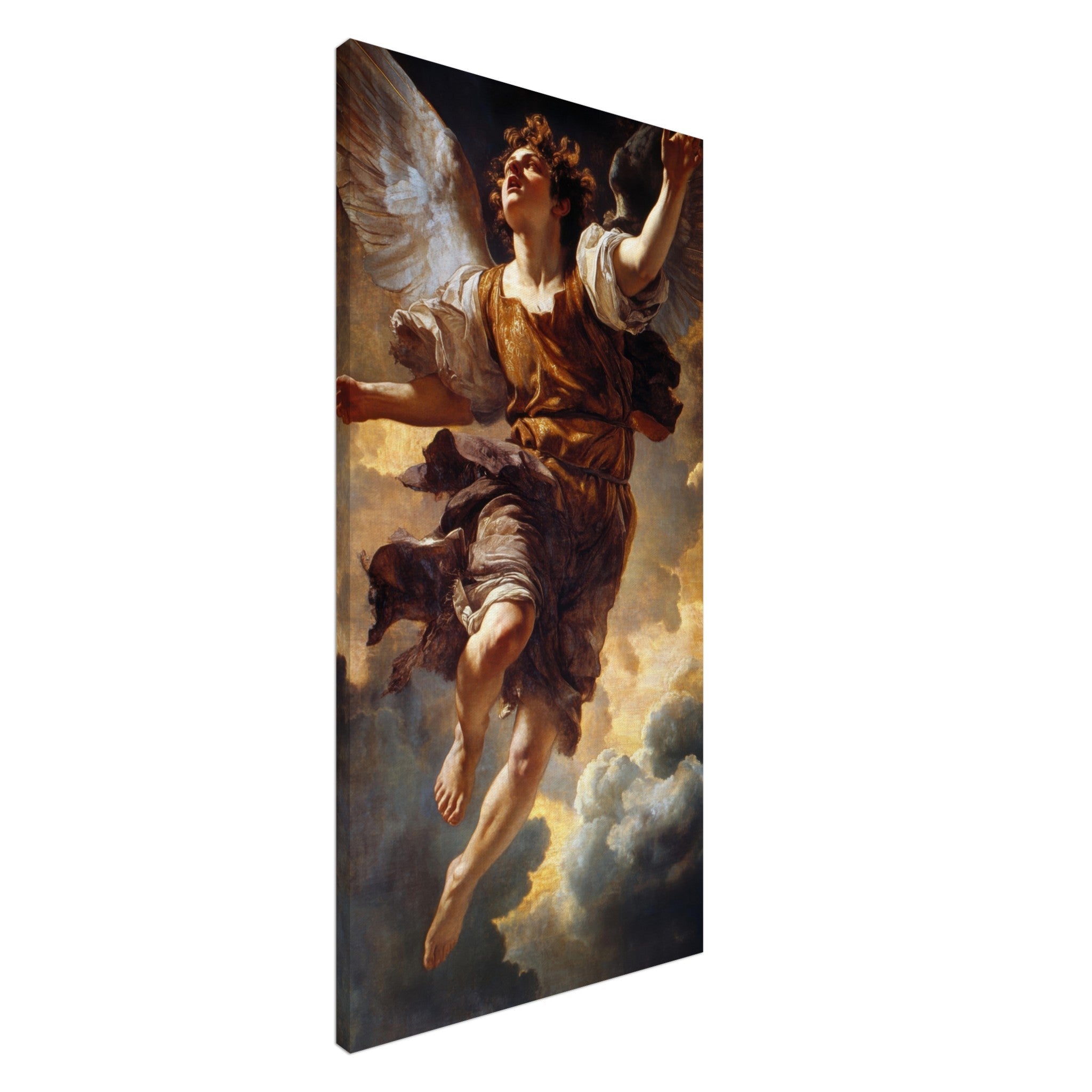 Canvas Portrait - The Fallen Angels Descent Baroque Mythological 2 - Shop Ai Art WebShop - Digital Art online Store