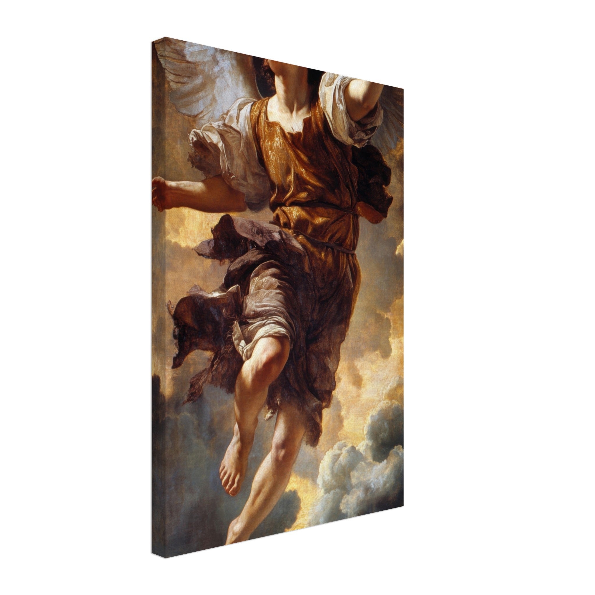Canvas Portrait - The Fallen Angels Descent Baroque Mythological 2 - Shop Ai Art WebShop - Digital Art online Store