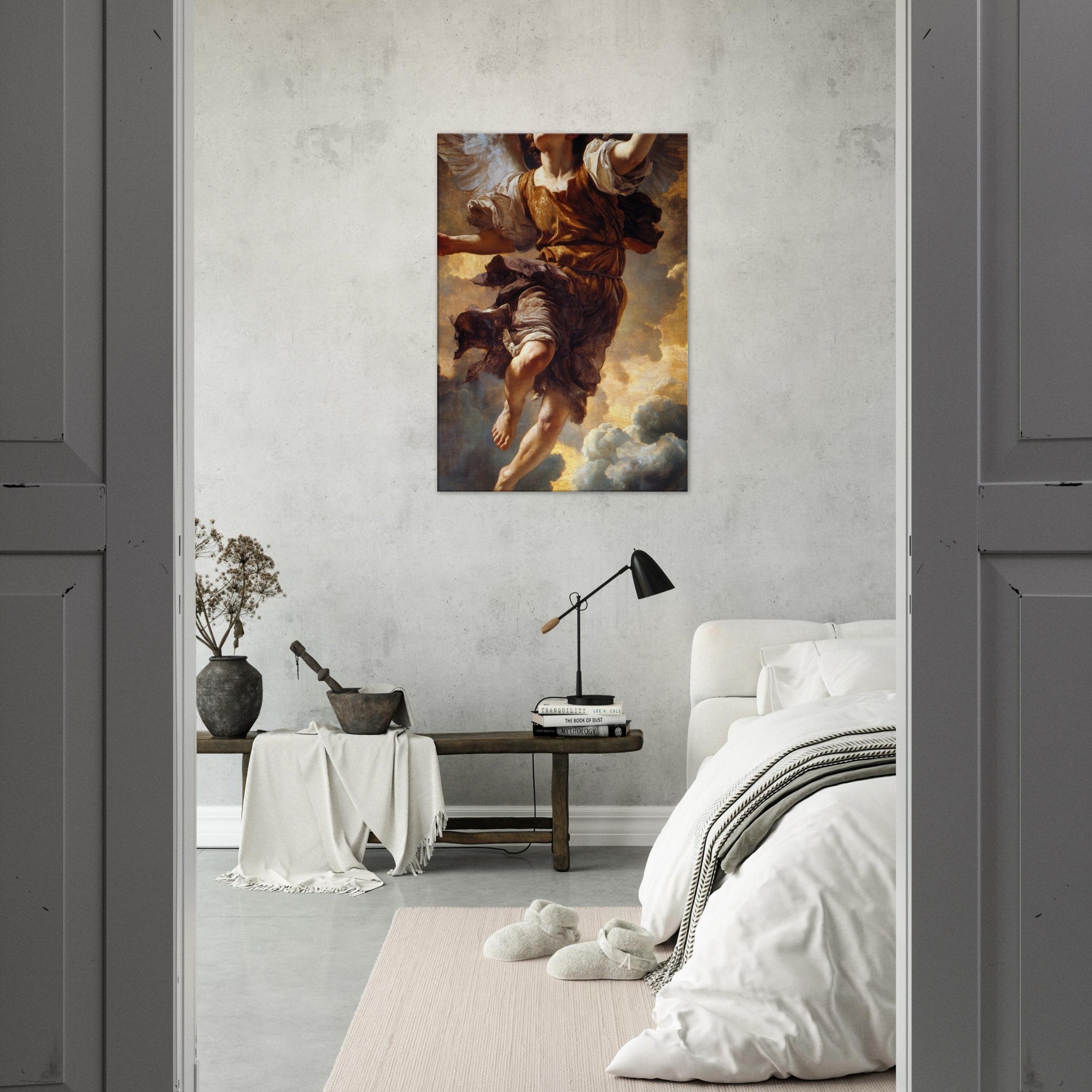 Canvas Portrait - The Fallen Angels Descent Baroque Mythological 2 - Shop Ai Art WebShop - Digital Art online Store