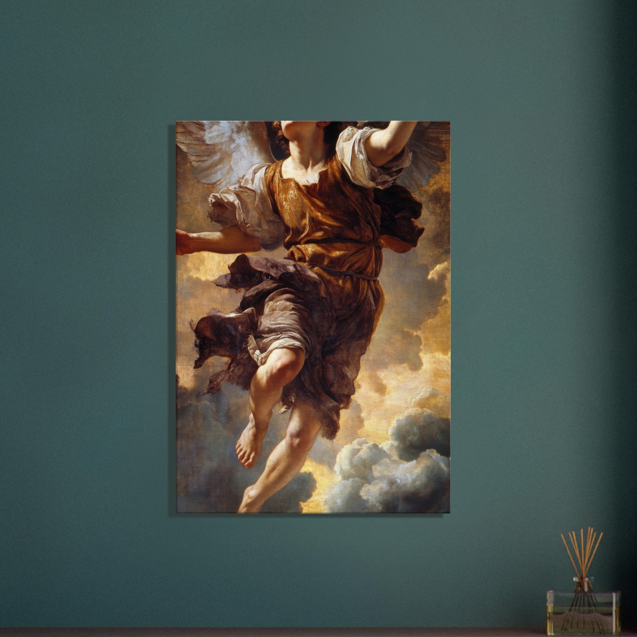 Canvas Portrait - The Fallen Angels Descent Baroque Mythological 2 - Shop Ai Art WebShop - Digital Art online Store