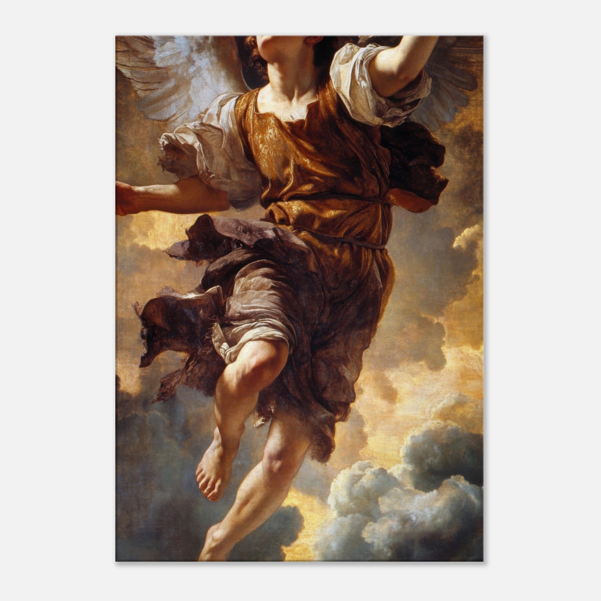 Canvas Portrait - The Fallen Angels Descent Baroque Mythological 2 - Shop Ai Art WebShop - Digital Art online Store