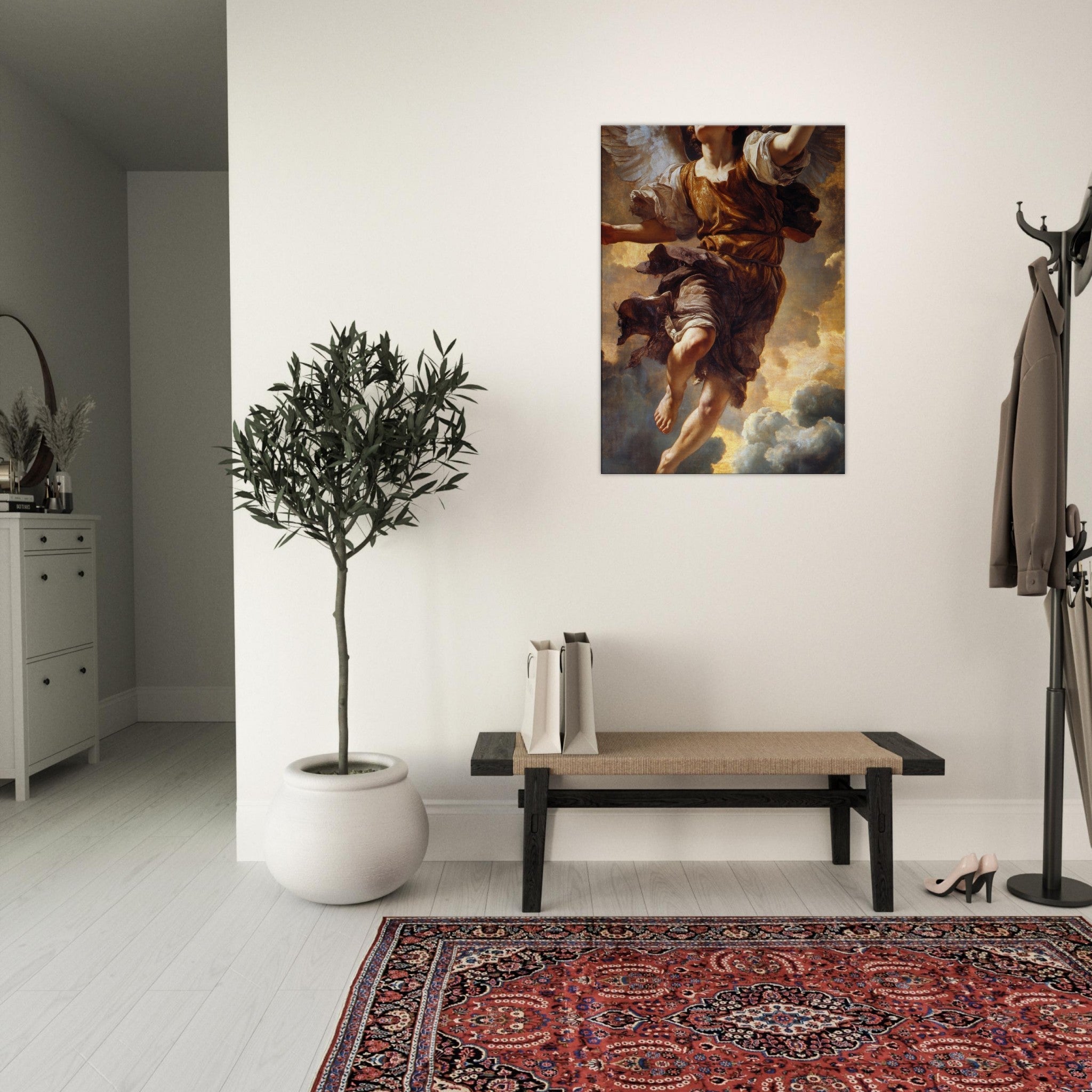 Canvas Portrait - The Fallen Angels Descent Baroque Mythological 2 - Shop Ai Art WebShop - Digital Art online Store