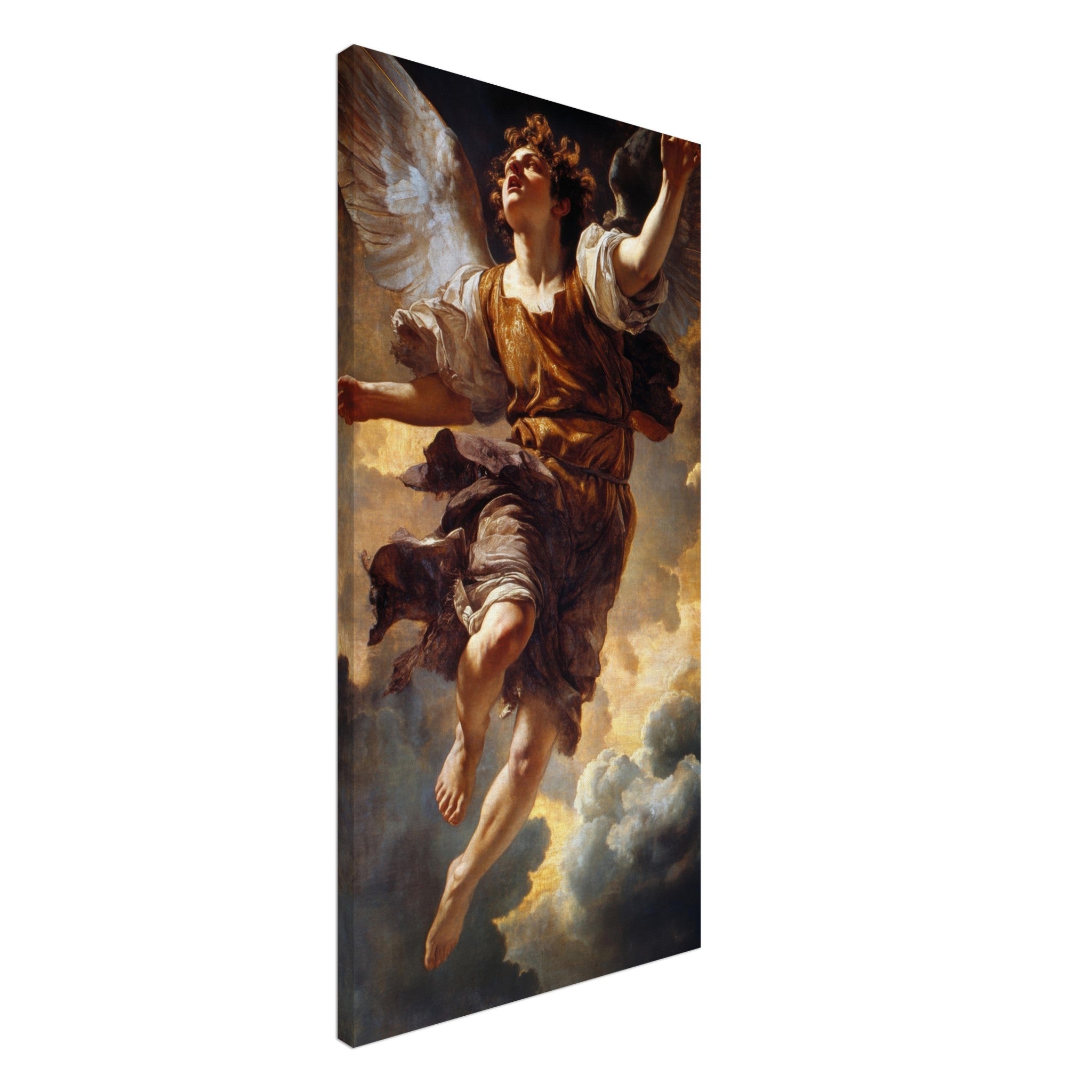 Canvas Portrait - The Fallen Angels Descent Baroque Mythological 2 - Shop Ai Art WebShop - Digital Art online Store