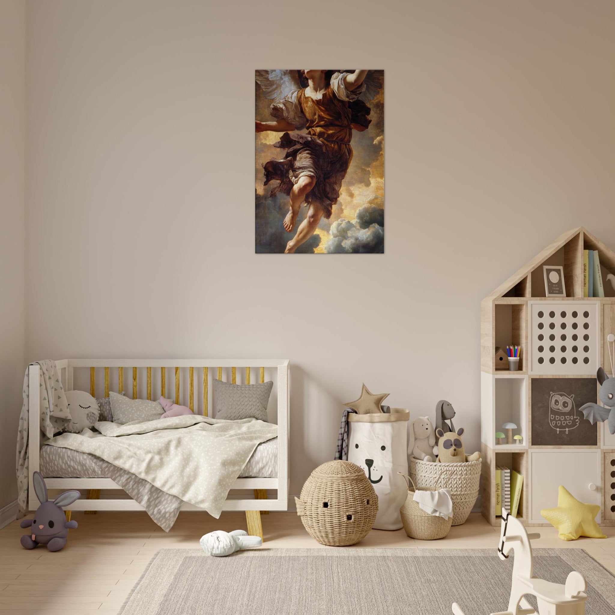 Canvas Portrait - The Fallen Angels Descent Baroque Mythological 2 - Shop Ai Art WebShop - Digital Art online Store
