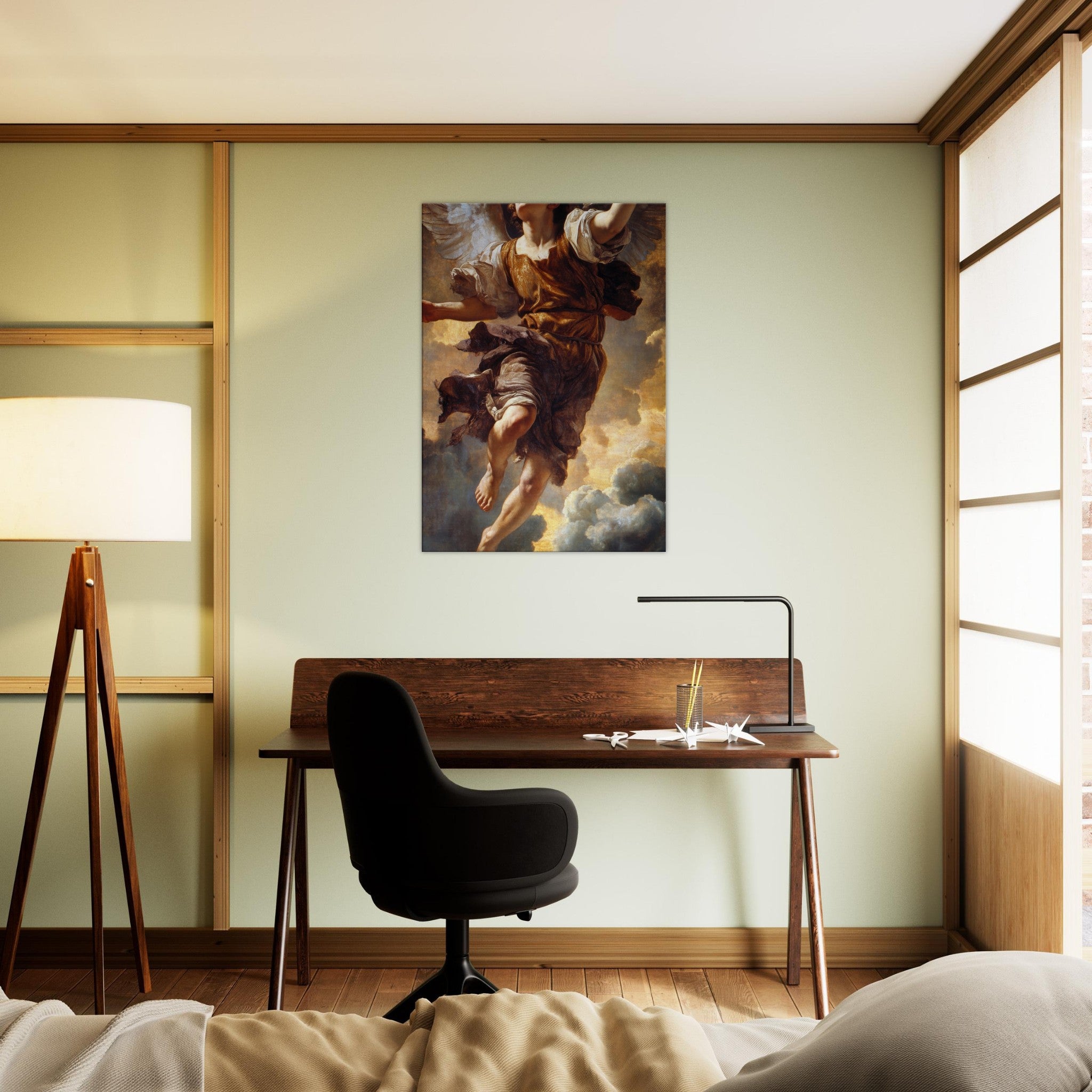 Canvas Portrait - The Fallen Angels Descent Baroque Mythological 2 - Shop Ai Art WebShop - Digital Art online Store