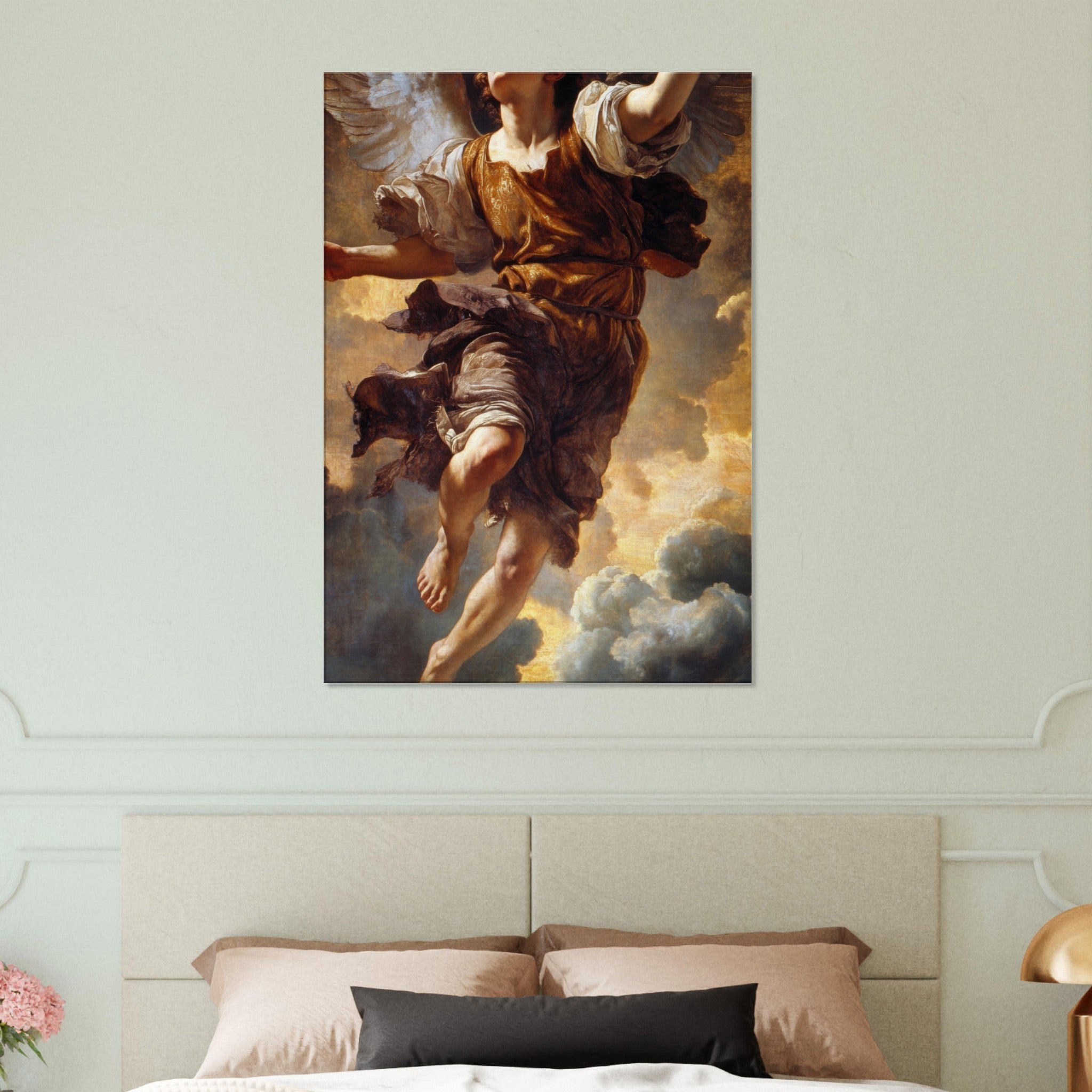 Canvas Portrait - The Fallen Angels Descent Baroque Mythological 2 - Shop Ai Art WebShop - Digital Art online Store