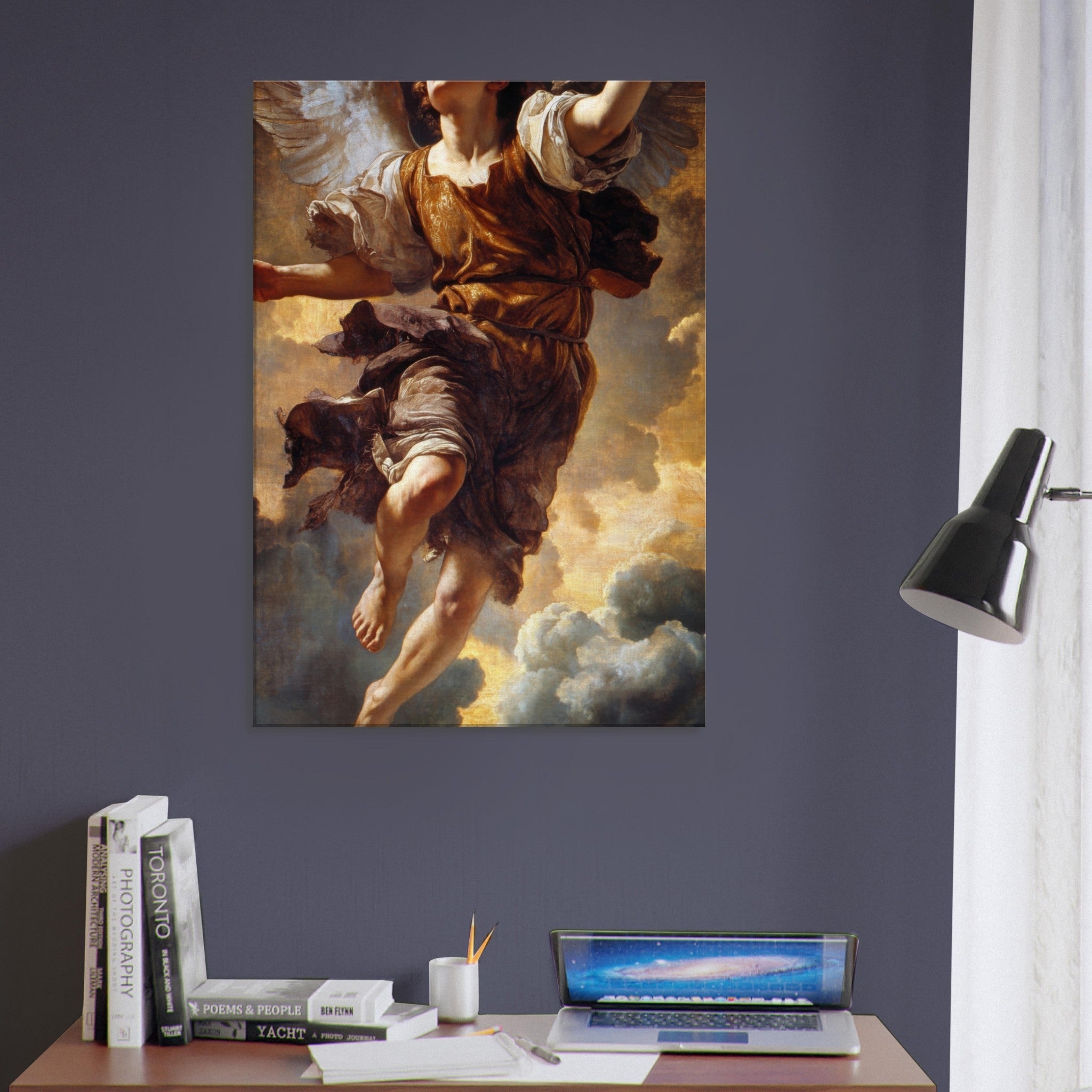Canvas Portrait - The Fallen Angels Descent Baroque Mythological 2 - Shop Ai Art WebShop - Digital Art online Store