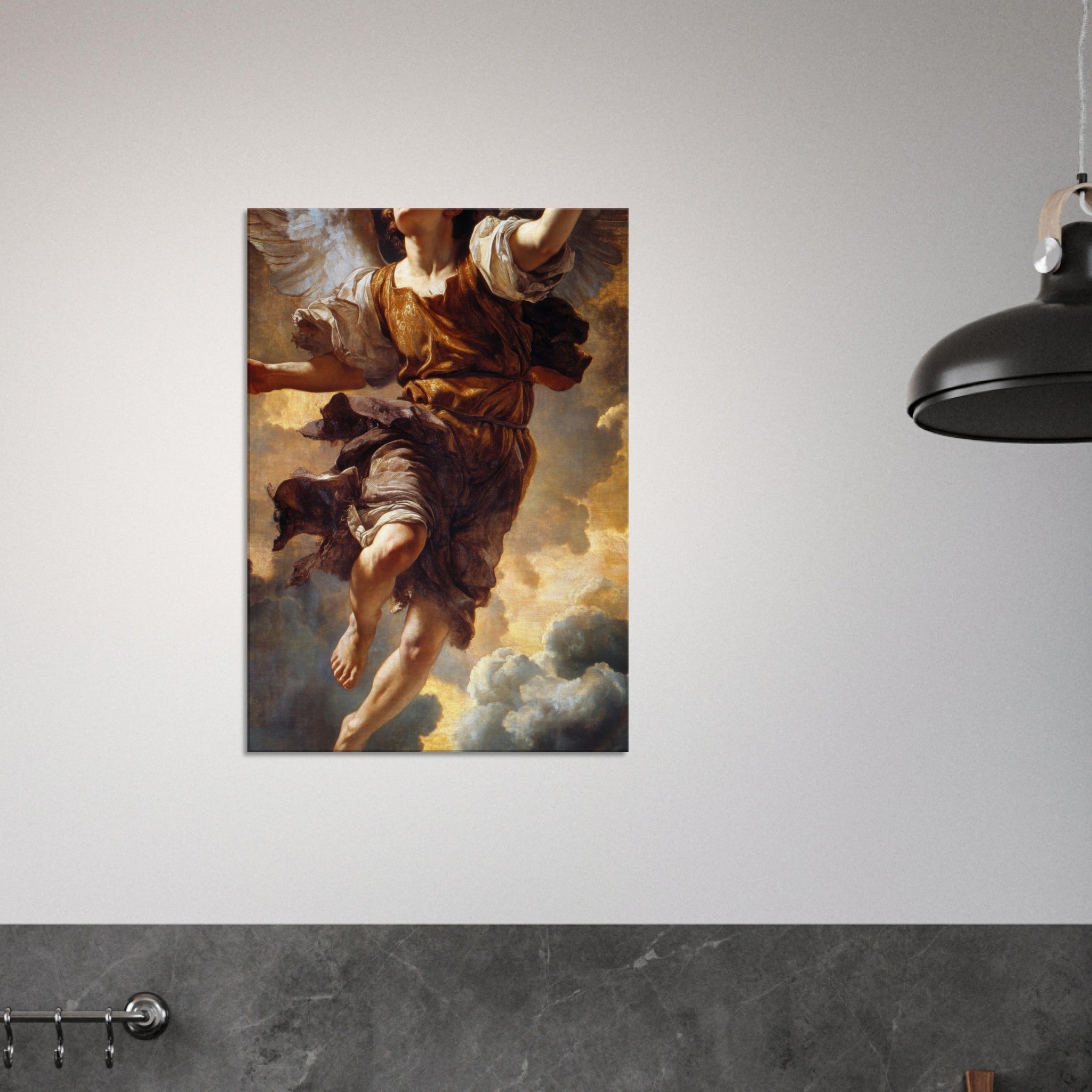 Canvas Portrait - The Fallen Angels Descent Baroque Mythological 2 - Shop Ai Art WebShop - Digital Art online Store