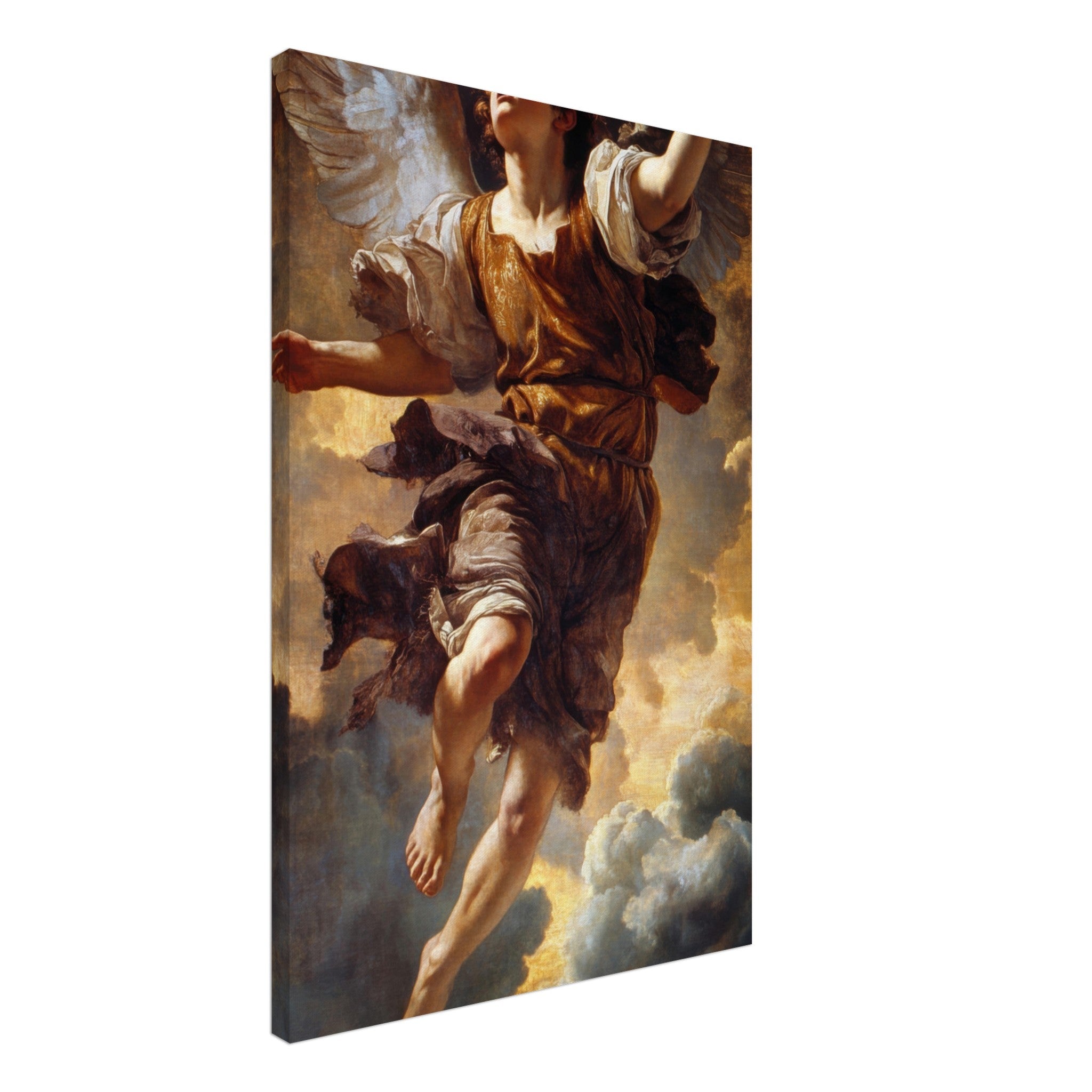 Canvas Portrait - The Fallen Angels Descent Baroque Mythological 2 - Shop Ai Art WebShop - Digital Art online Store