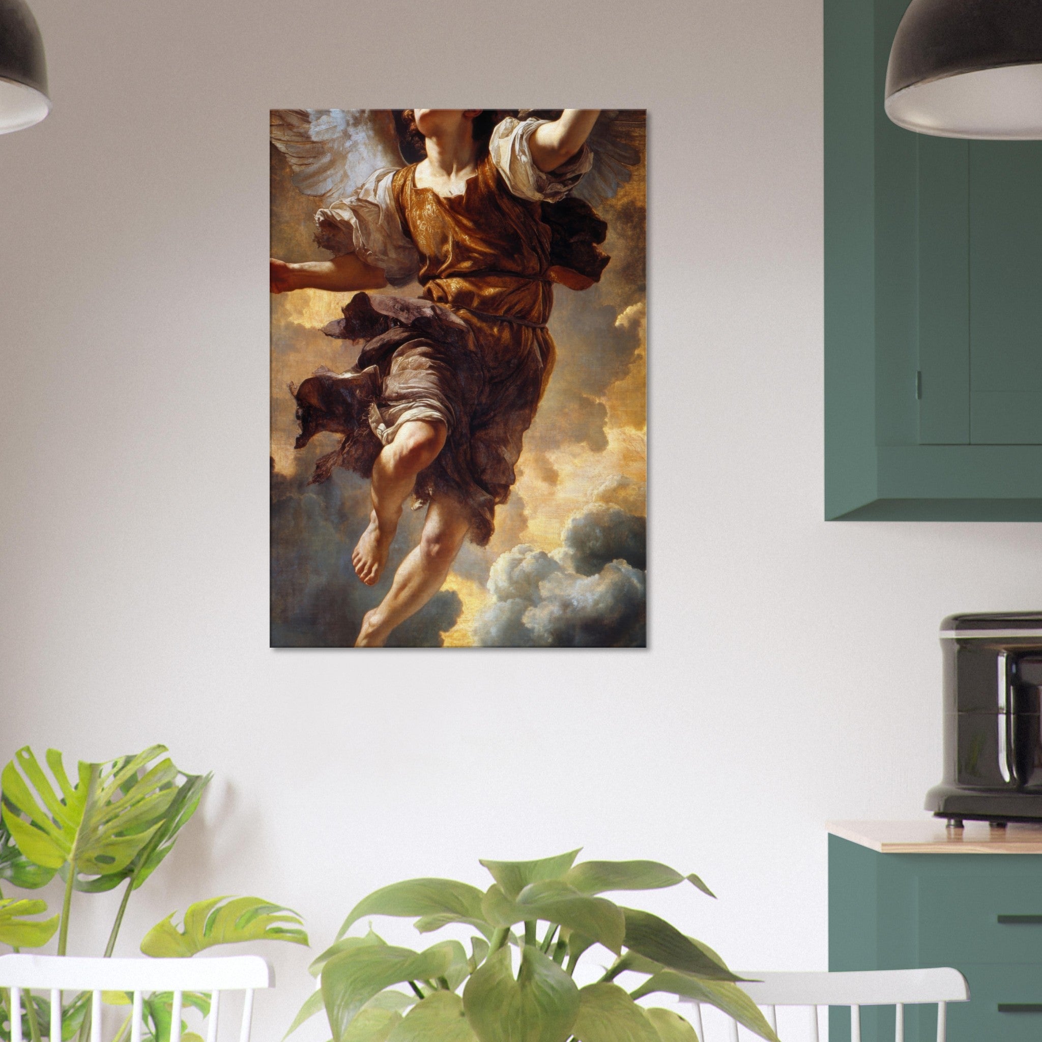 Canvas Portrait - The Fallen Angels Descent Baroque Mythological 2 - Shop Ai Art WebShop - Digital Art online Store