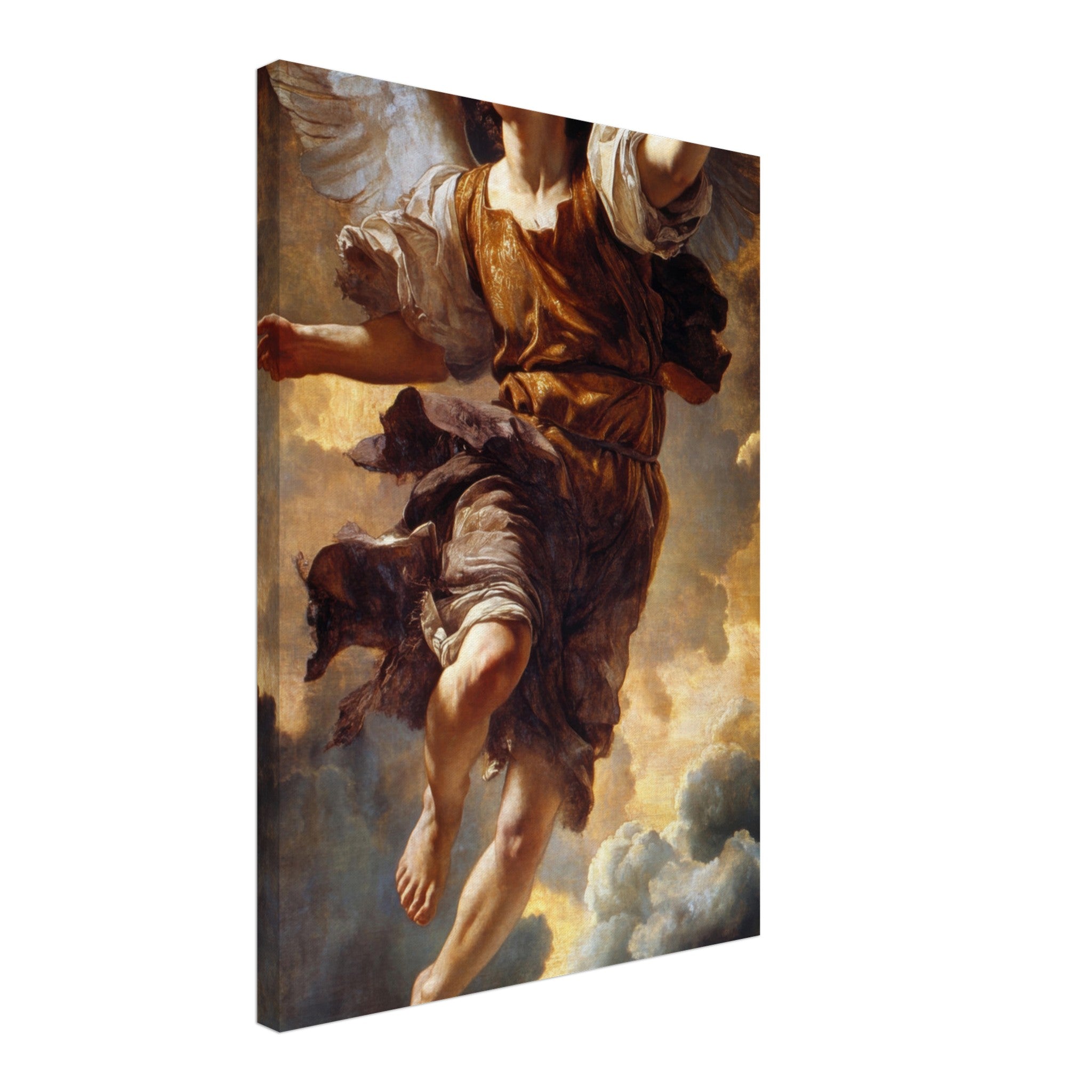 Canvas Portrait - The Fallen Angels Descent Baroque Mythological 2 - Shop Ai Art WebShop - Digital Art online Store