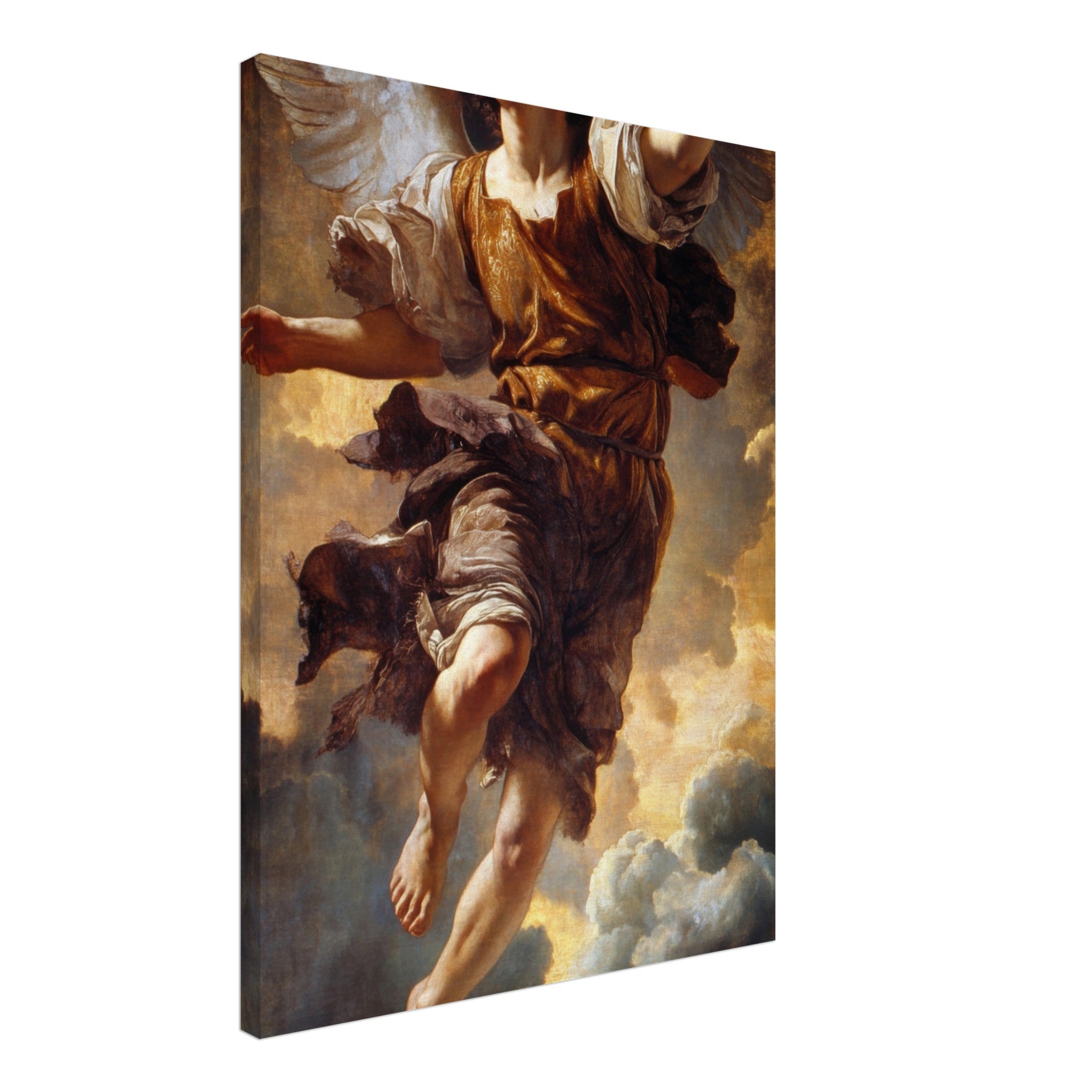 Canvas Portrait - The Fallen Angels Descent Baroque Mythological 2 - Shop Ai Art WebShop - Digital Art online Store