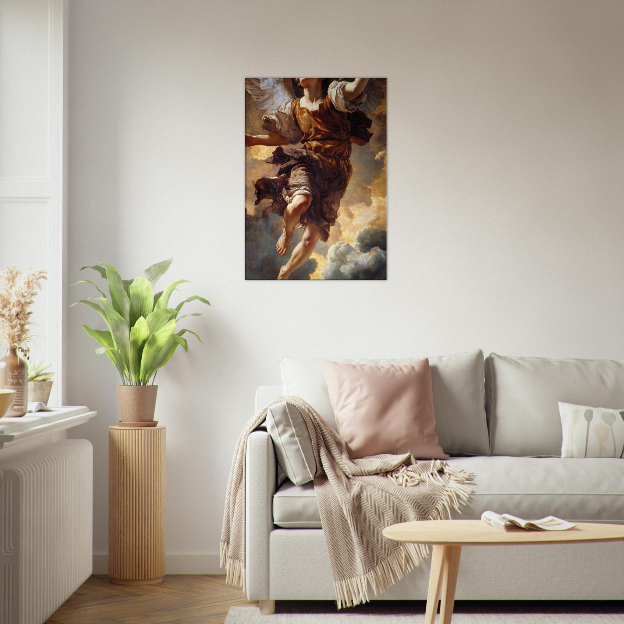 Canvas Portrait - The Fallen Angels Descent Baroque Mythological 2 - Shop Ai Art WebShop - Digital Art online Store