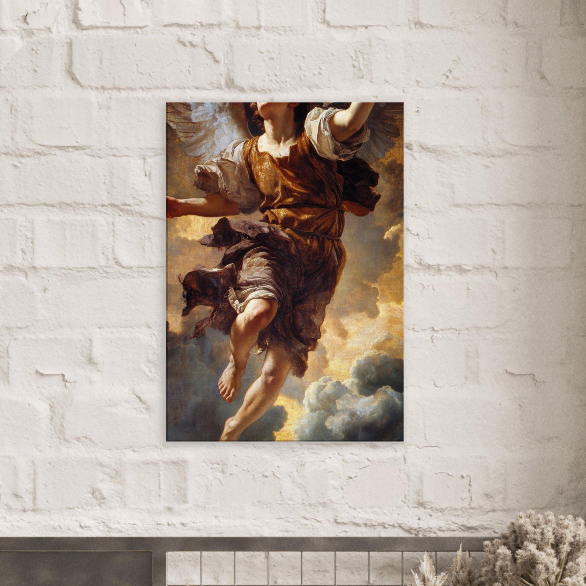 Canvas Portrait - The Fallen Angels Descent Baroque Mythological 2 - Shop Ai Art WebShop - Digital Art online Store