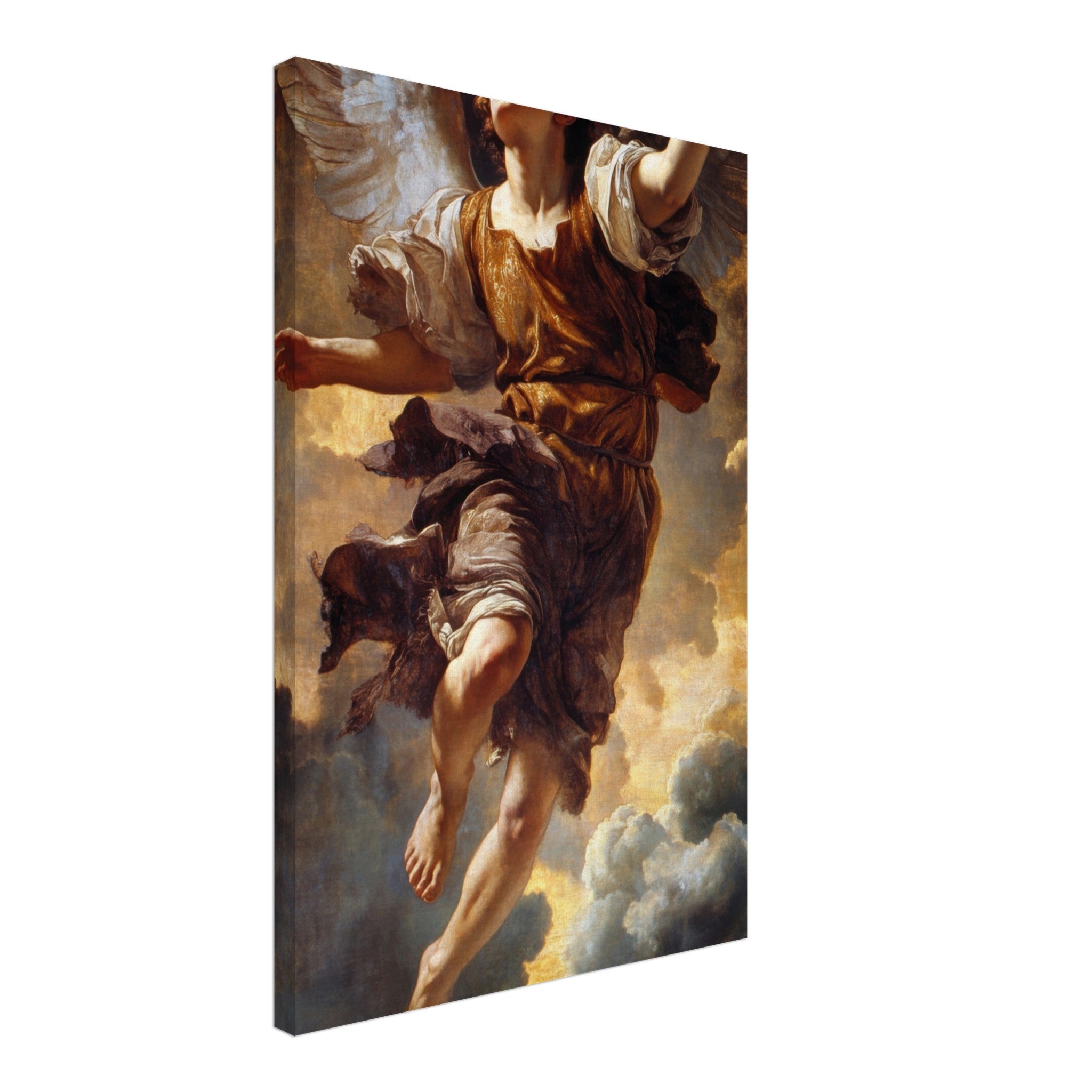 Canvas Portrait - The Fallen Angels Descent Baroque Mythological 2 - Shop Ai Art WebShop - Digital Art online Store