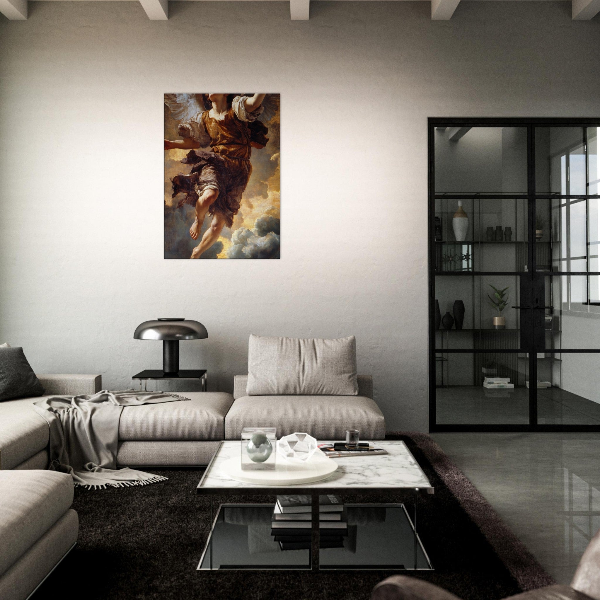 Canvas Portrait - The Fallen Angels Descent Baroque Mythological 2 - Shop Ai Art WebShop - Digital Art online Store