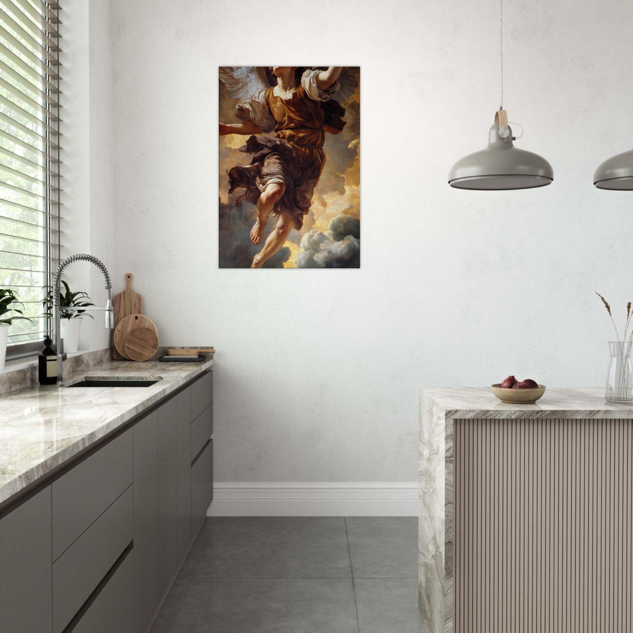 Canvas Portrait - The Fallen Angels Descent Baroque Mythological 2 - Shop Ai Art WebShop - Digital Art online Store