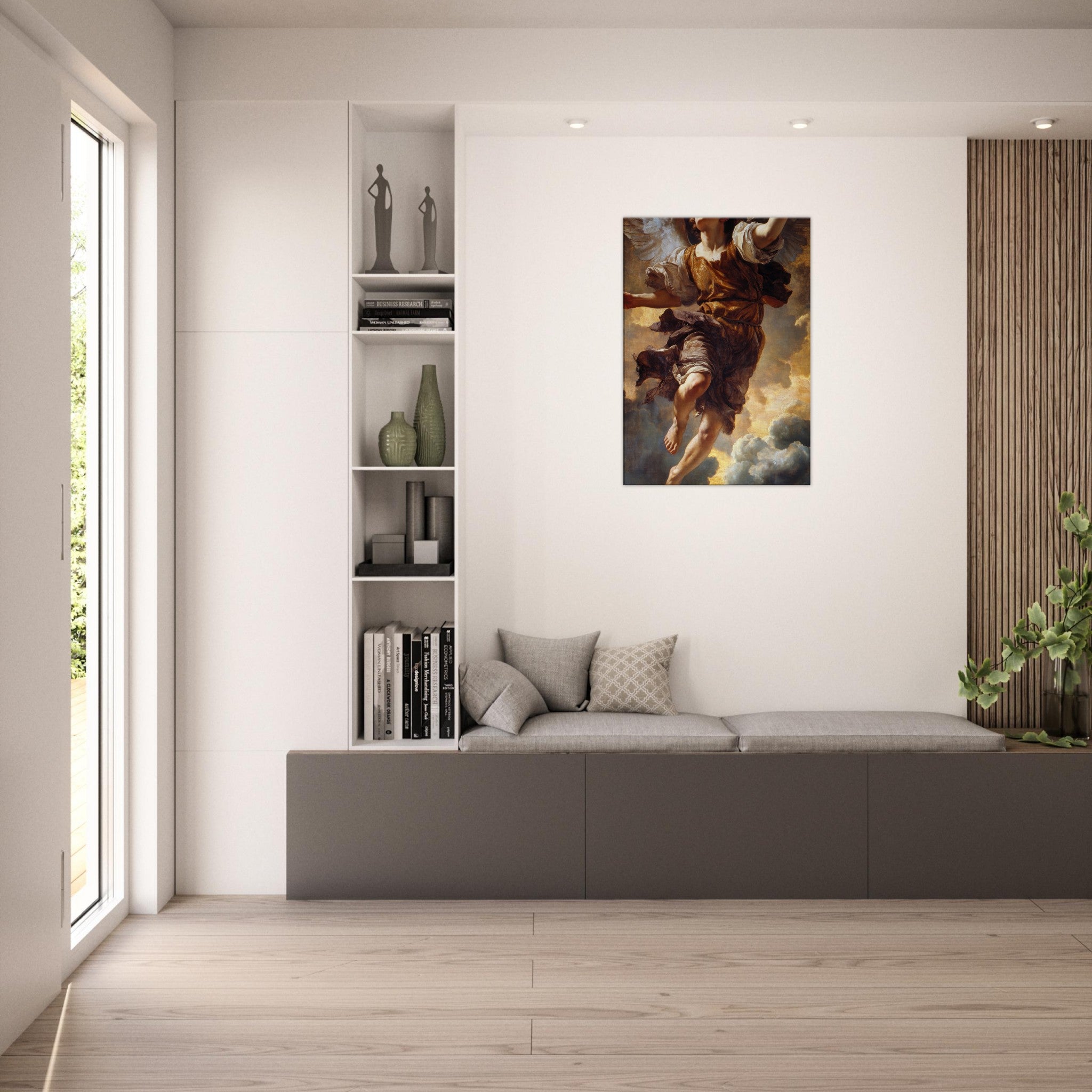 Canvas Portrait - The Fallen Angels Descent Baroque Mythological 2 - Shop Ai Art WebShop - Digital Art online Store