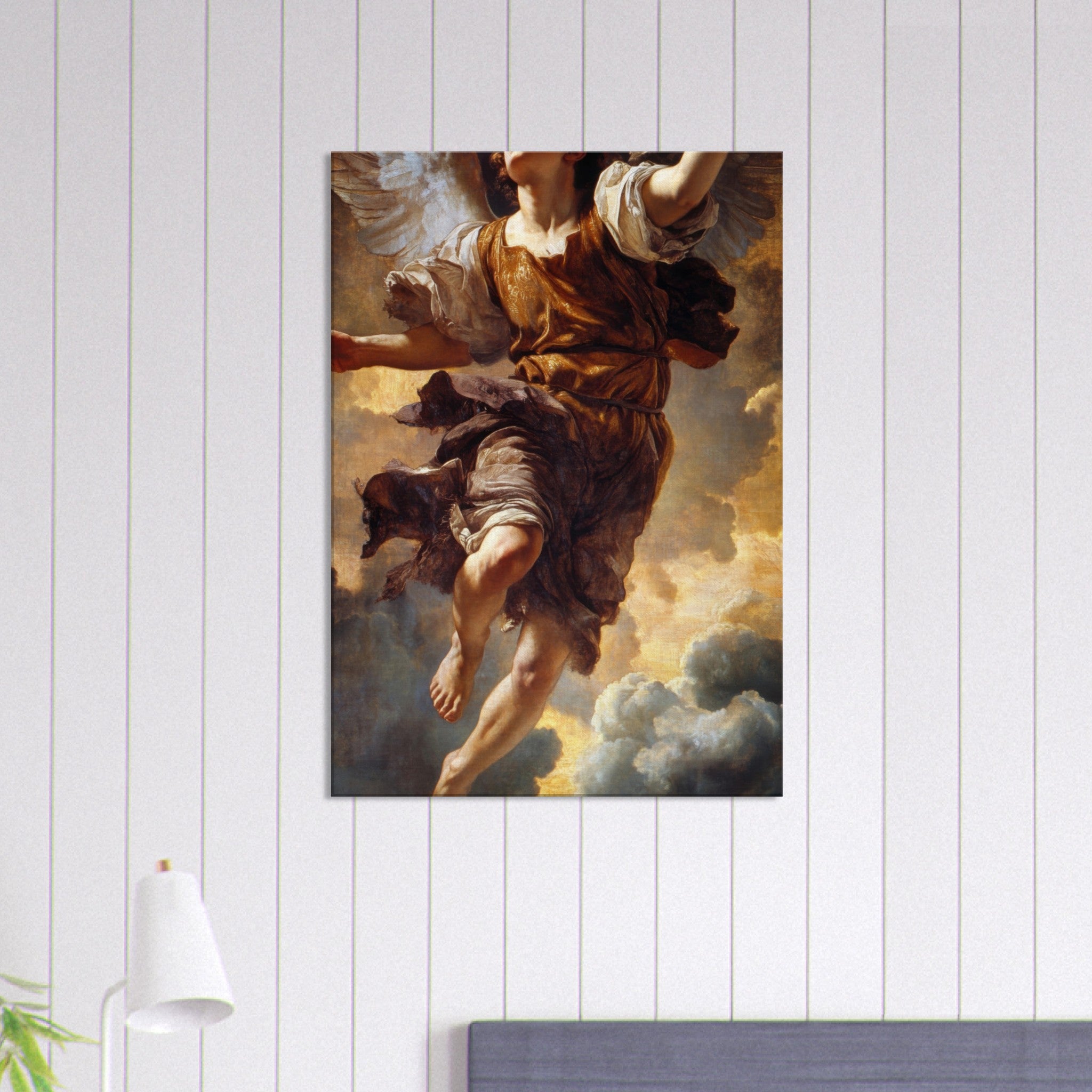 Canvas Portrait - The Fallen Angels Descent Baroque Mythological 2 - Shop Ai Art WebShop - Digital Art online Store