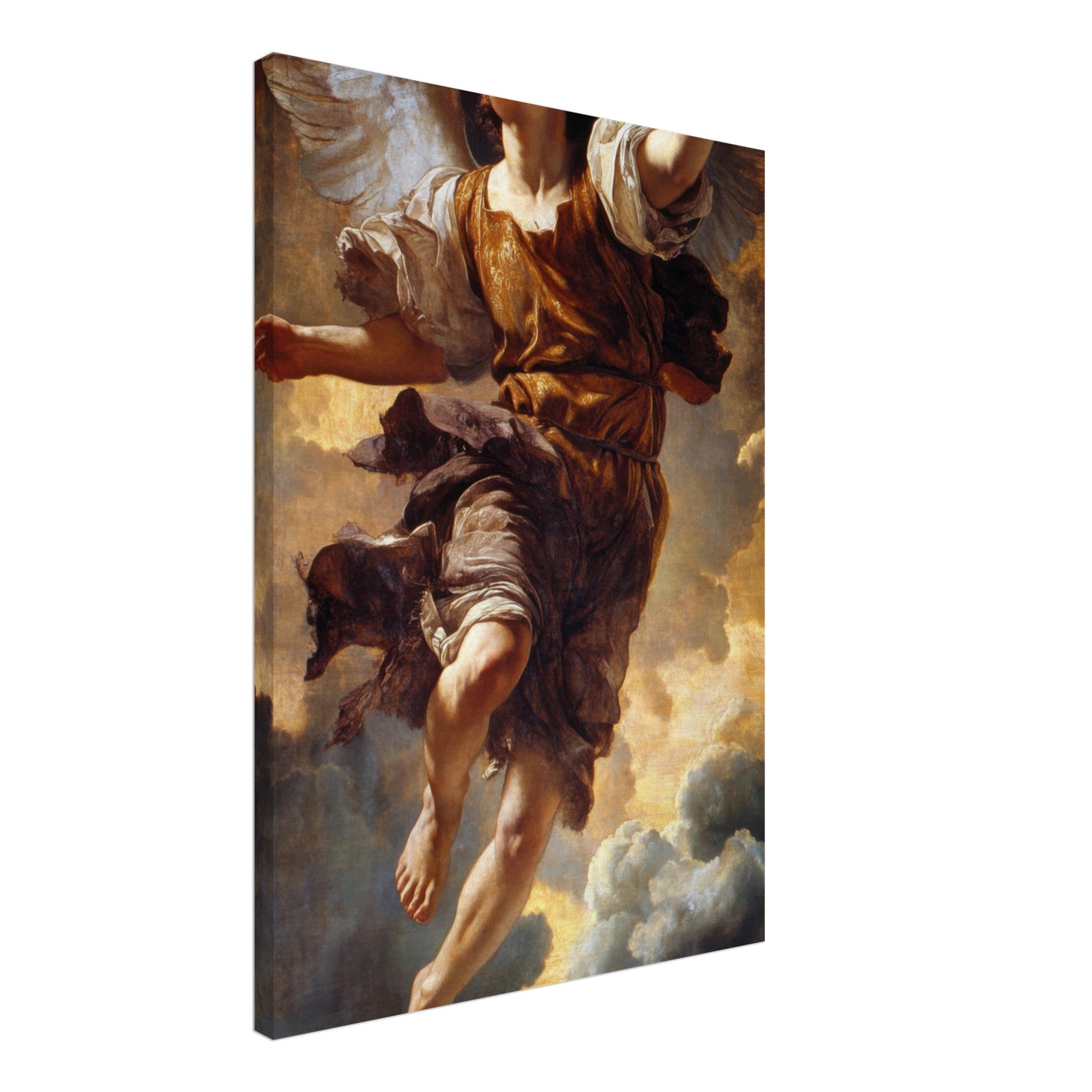 Canvas Portrait - The Fallen Angels Descent Baroque Mythological 2 - Shop Ai Art WebShop - Digital Art online Store