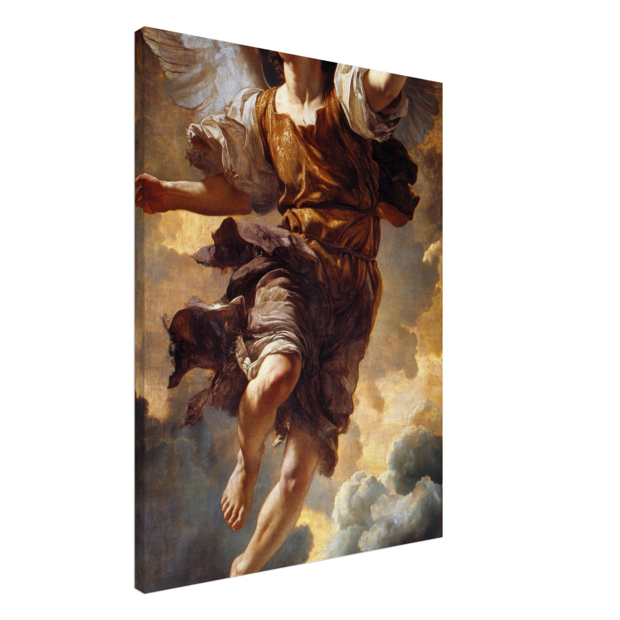 Canvas Portrait - The Fallen Angels Descent Baroque Mythological 2 - Shop Ai Art WebShop - Digital Art online Store