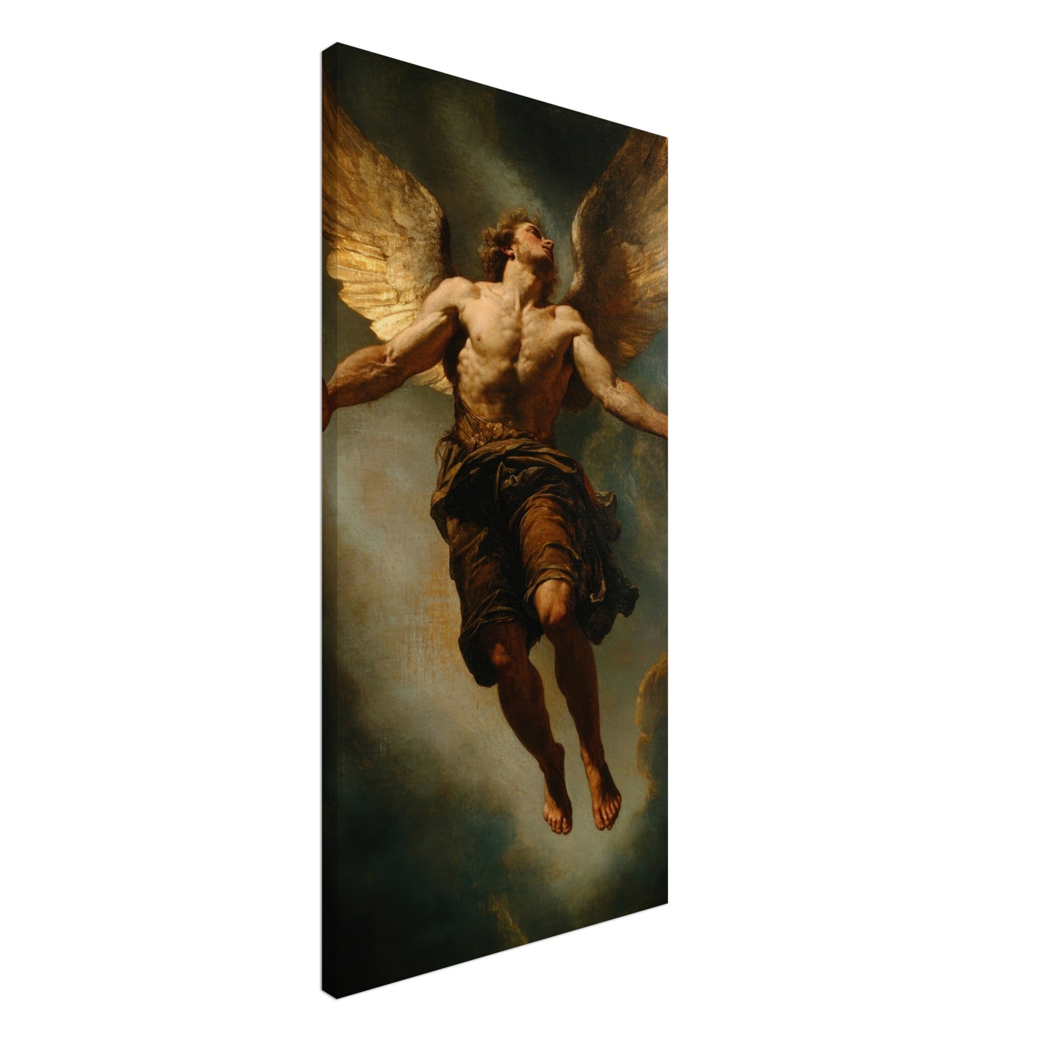 Canvas Portrait - The Fallen Angels Descent Baroque Mythological 3 - Shop Ai Art WebShop - Digital Art online Store