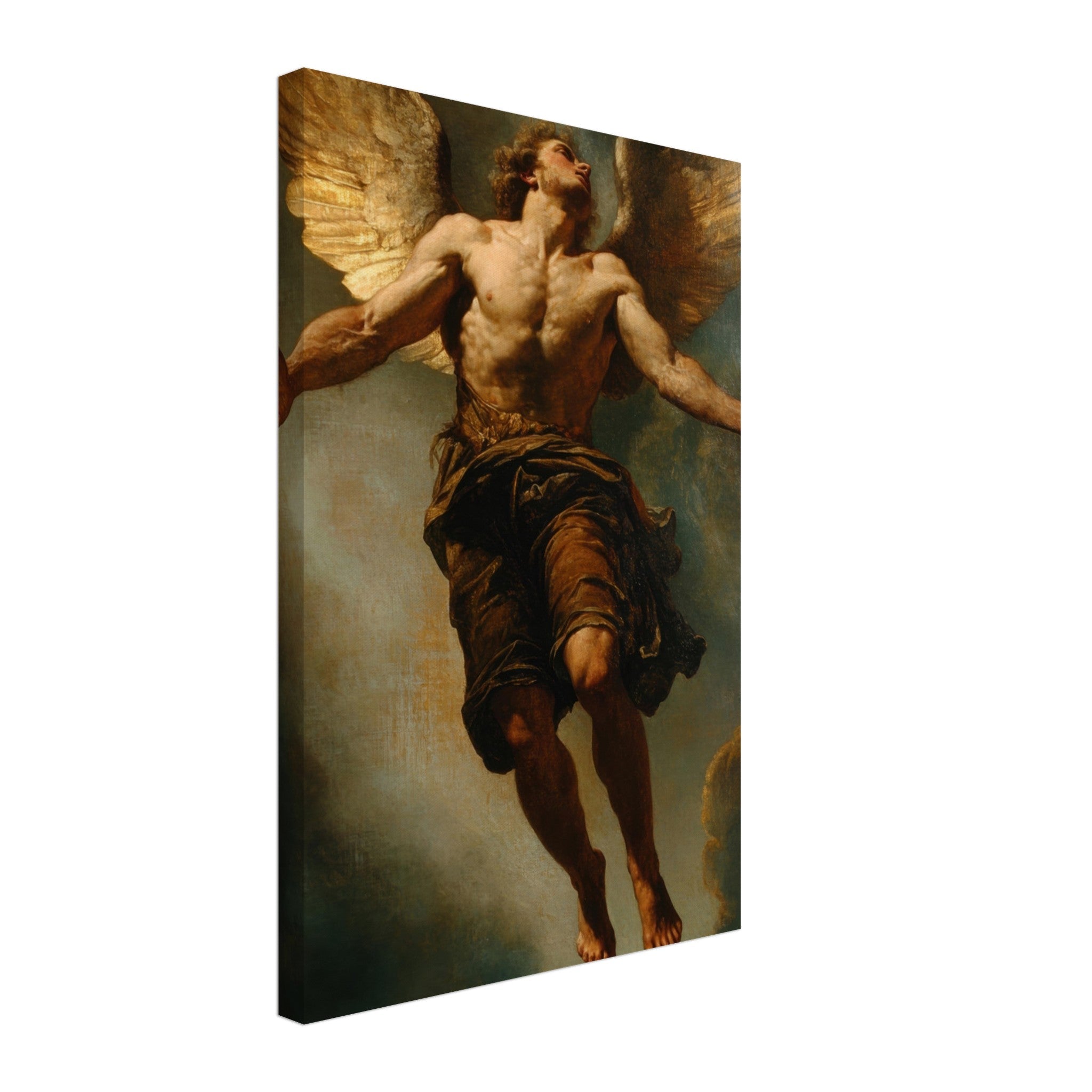Canvas Portrait - The Fallen Angels Descent Baroque Mythological 3 - Shop Ai Art WebShop - Digital Art online Store