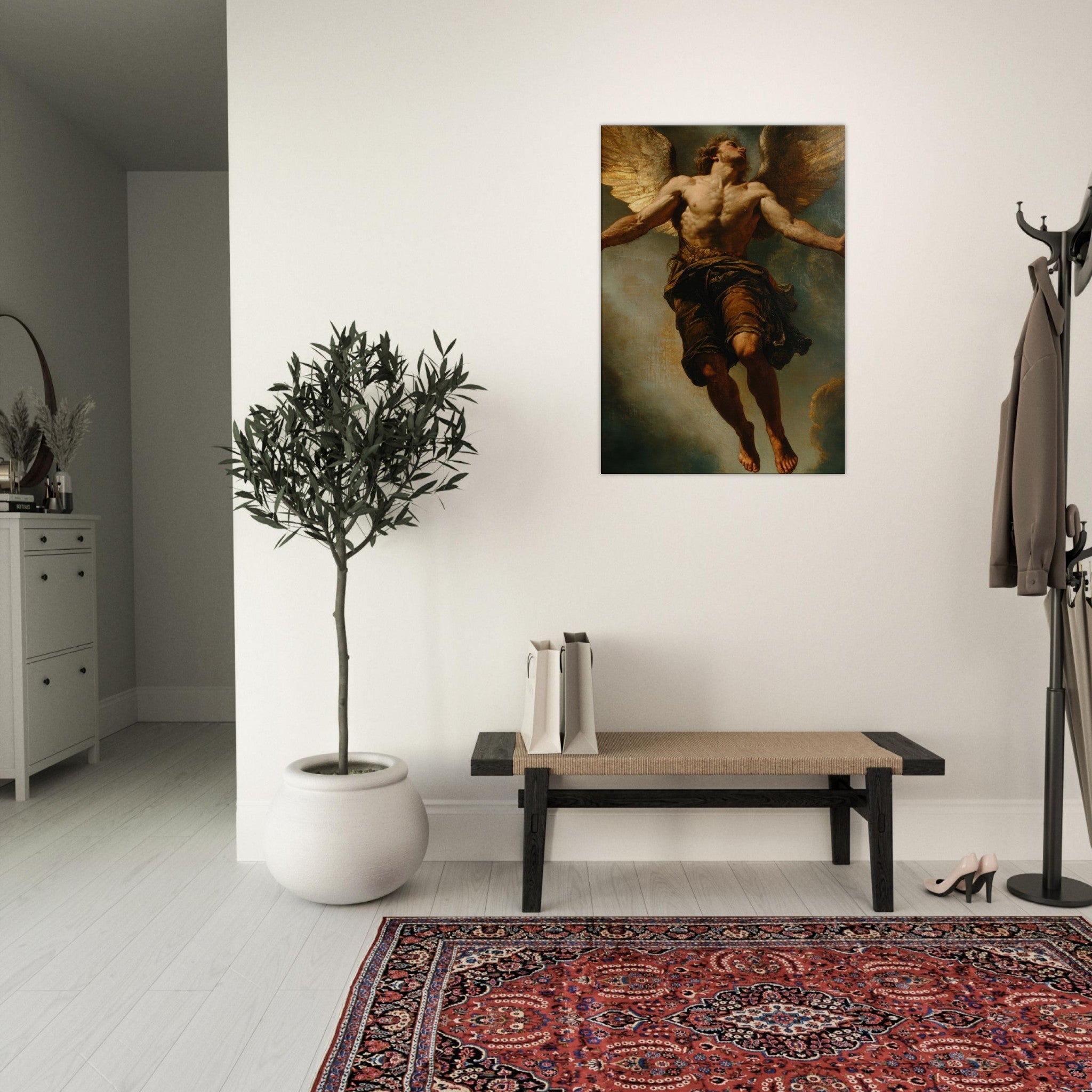 Canvas Portrait - The Fallen Angels Descent Baroque Mythological 3 - Shop Ai Art WebShop - Digital Art online Store