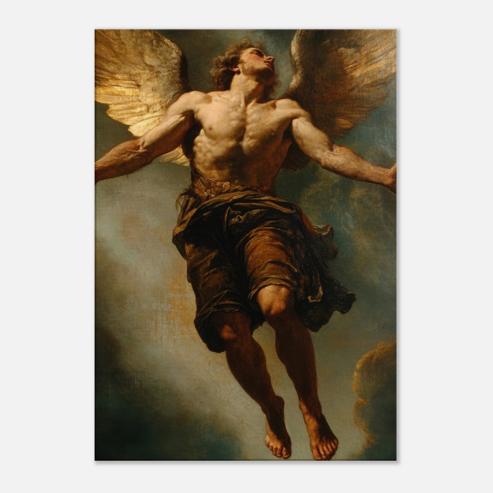 Canvas Portrait - The Fallen Angels Descent Baroque Mythological 3 - Shop Ai Art WebShop - Digital Art online Store