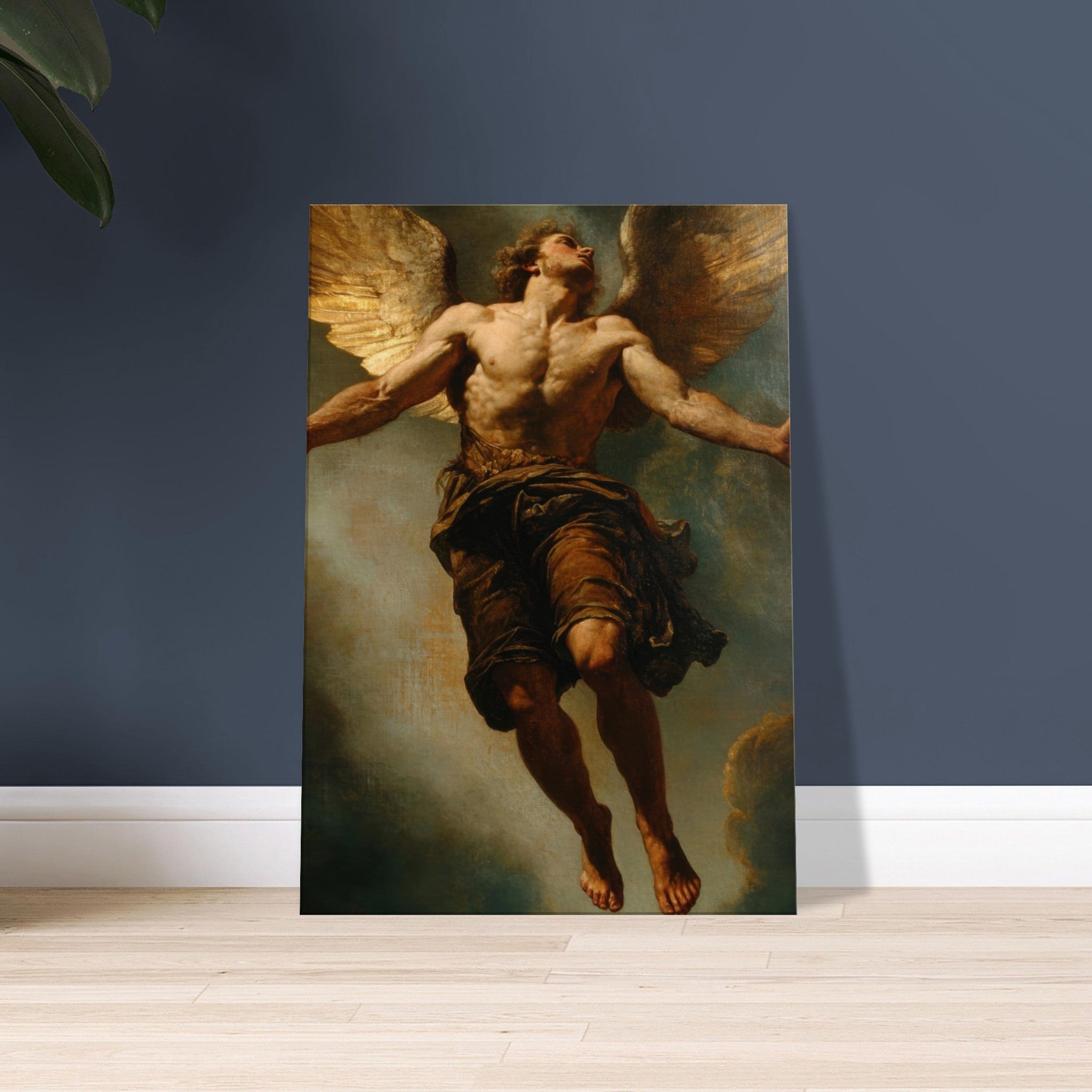 Canvas Portrait - The Fallen Angels Descent Baroque Mythological 3 - Shop Ai Art WebShop - Digital Art online Store