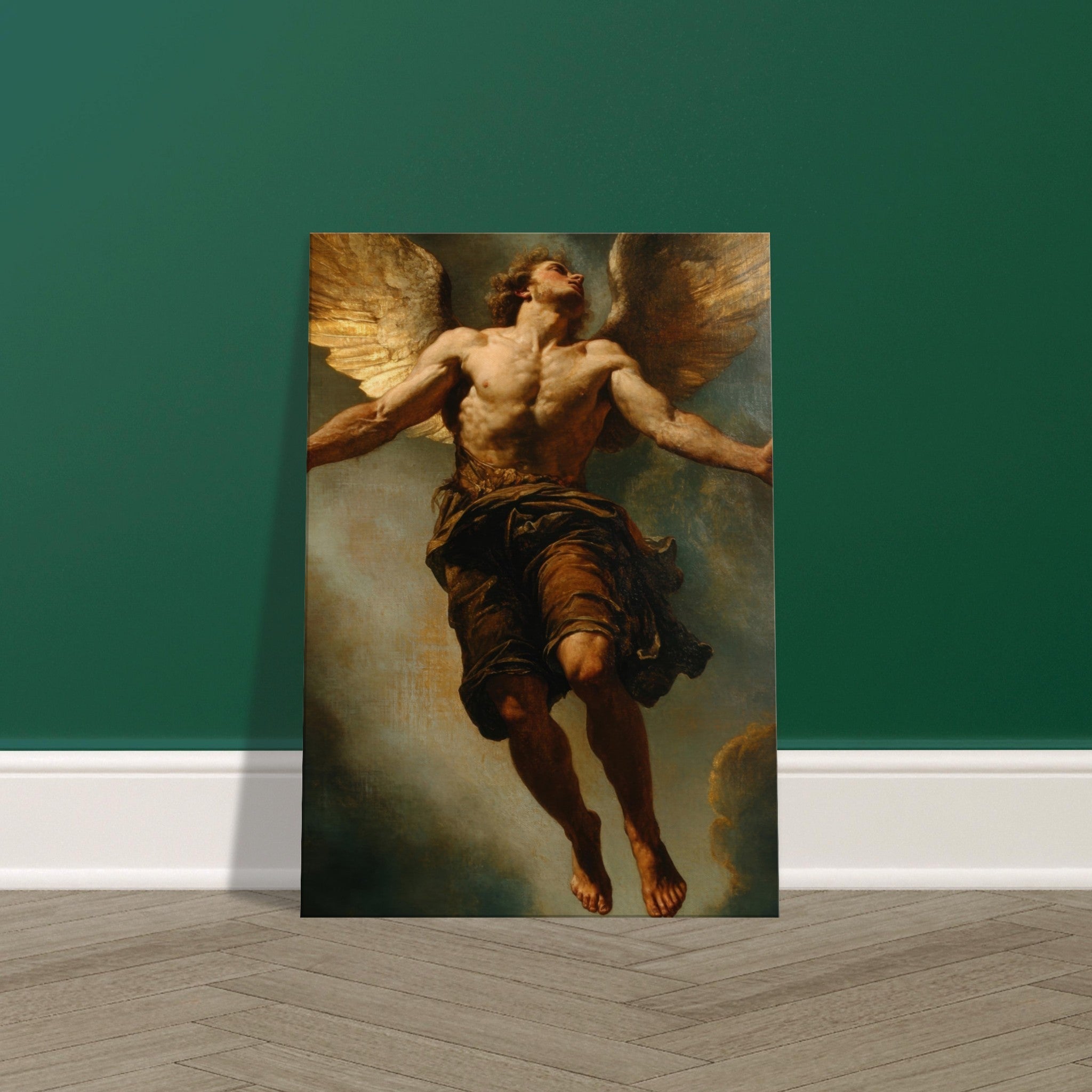 Canvas Portrait - The Fallen Angels Descent Baroque Mythological 3 - Shop Ai Art WebShop - Digital Art online Store