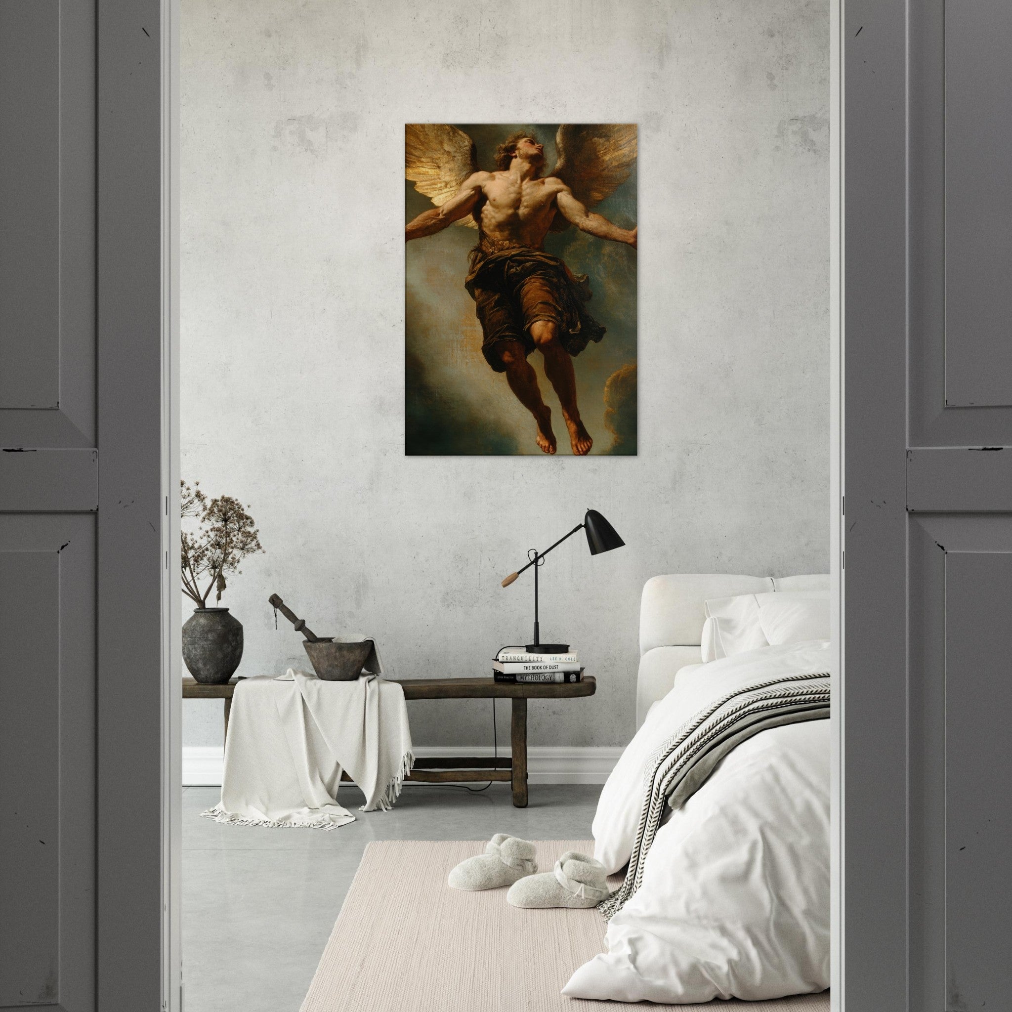 Canvas Portrait - The Fallen Angels Descent Baroque Mythological 3 - Shop Ai Art WebShop - Digital Art online Store
