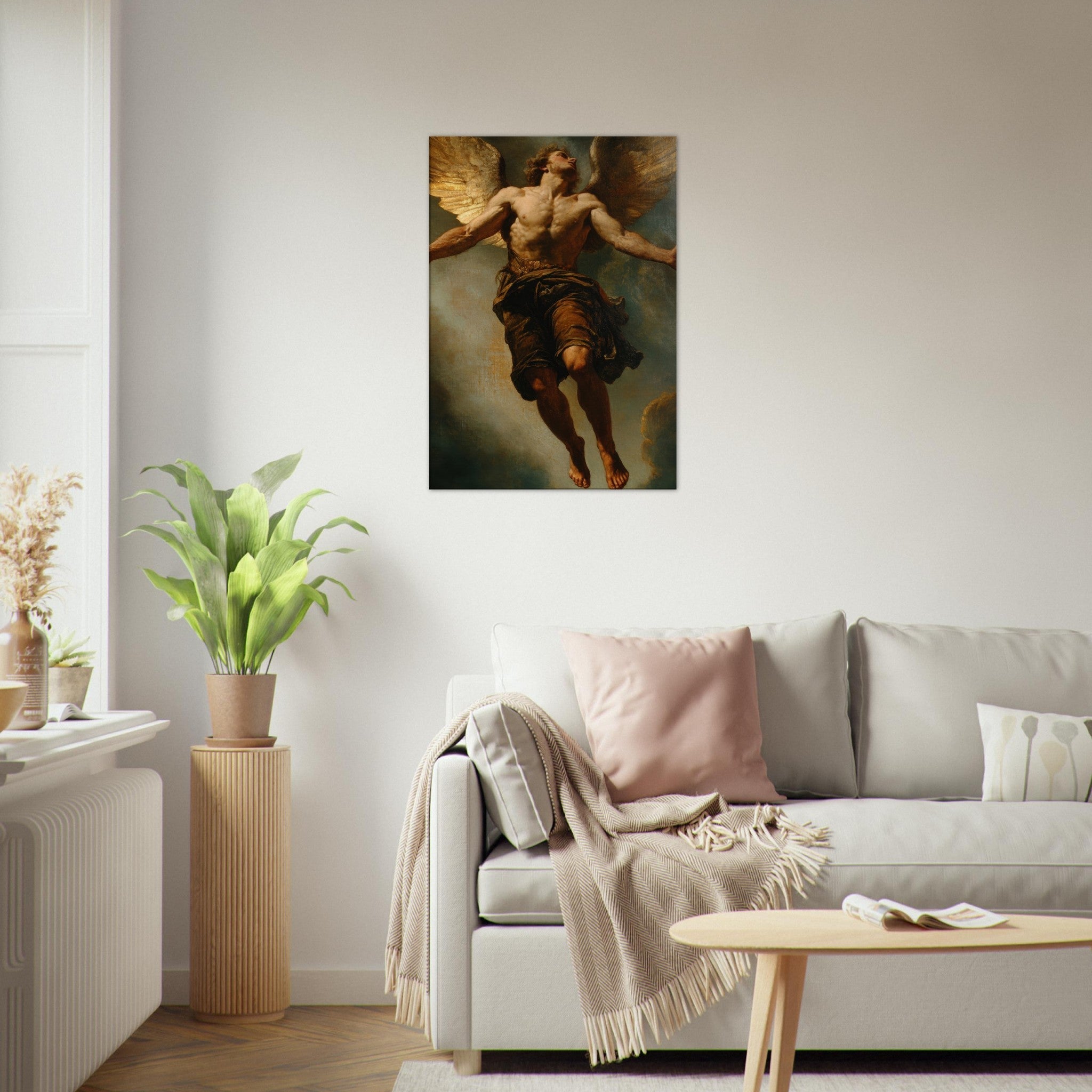Canvas Portrait - The Fallen Angels Descent Baroque Mythological 3 - Shop Ai Art WebShop - Digital Art online Store