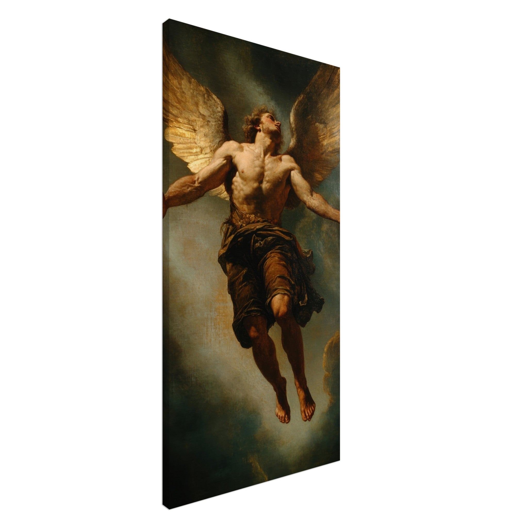 Canvas Portrait - The Fallen Angels Descent Baroque Mythological 3 - Shop Ai Art WebShop - Digital Art online Store