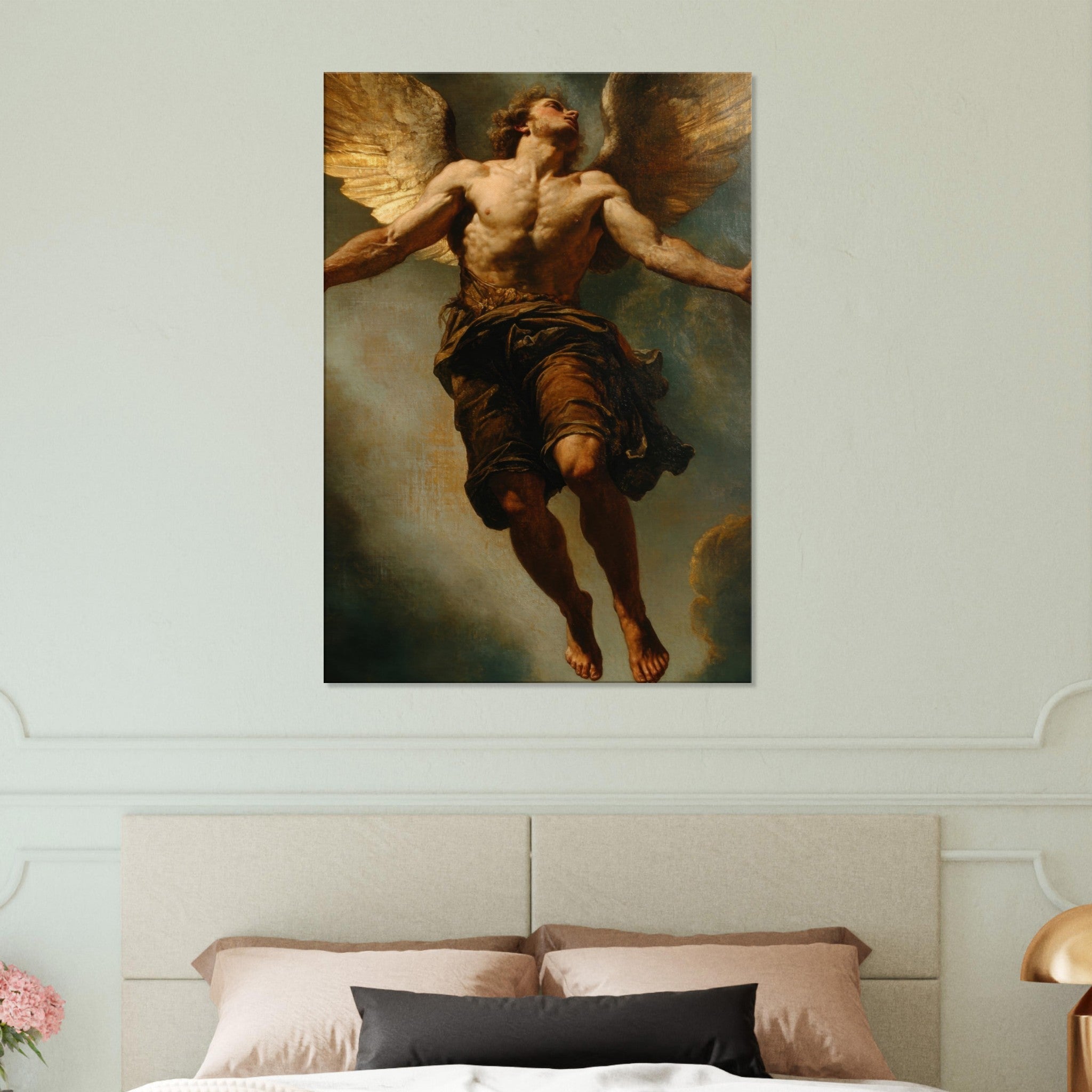 Canvas Portrait - The Fallen Angels Descent Baroque Mythological 3 - Shop Ai Art WebShop - Digital Art online Store