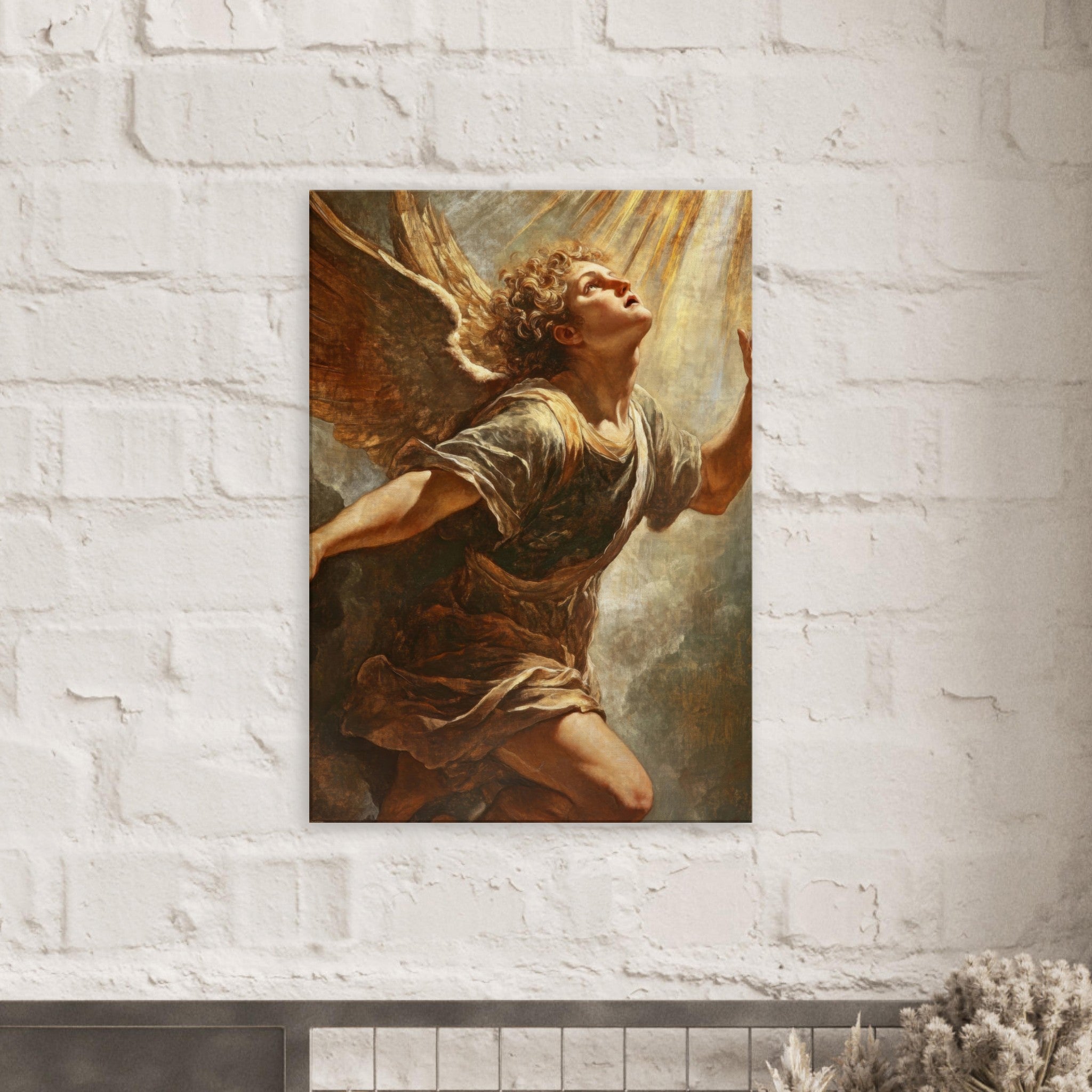 Canvas Portrait - The Fallen Angels Descent Baroque Mythological 4 - Shop Ai Art WebShop - Digital Art online Store