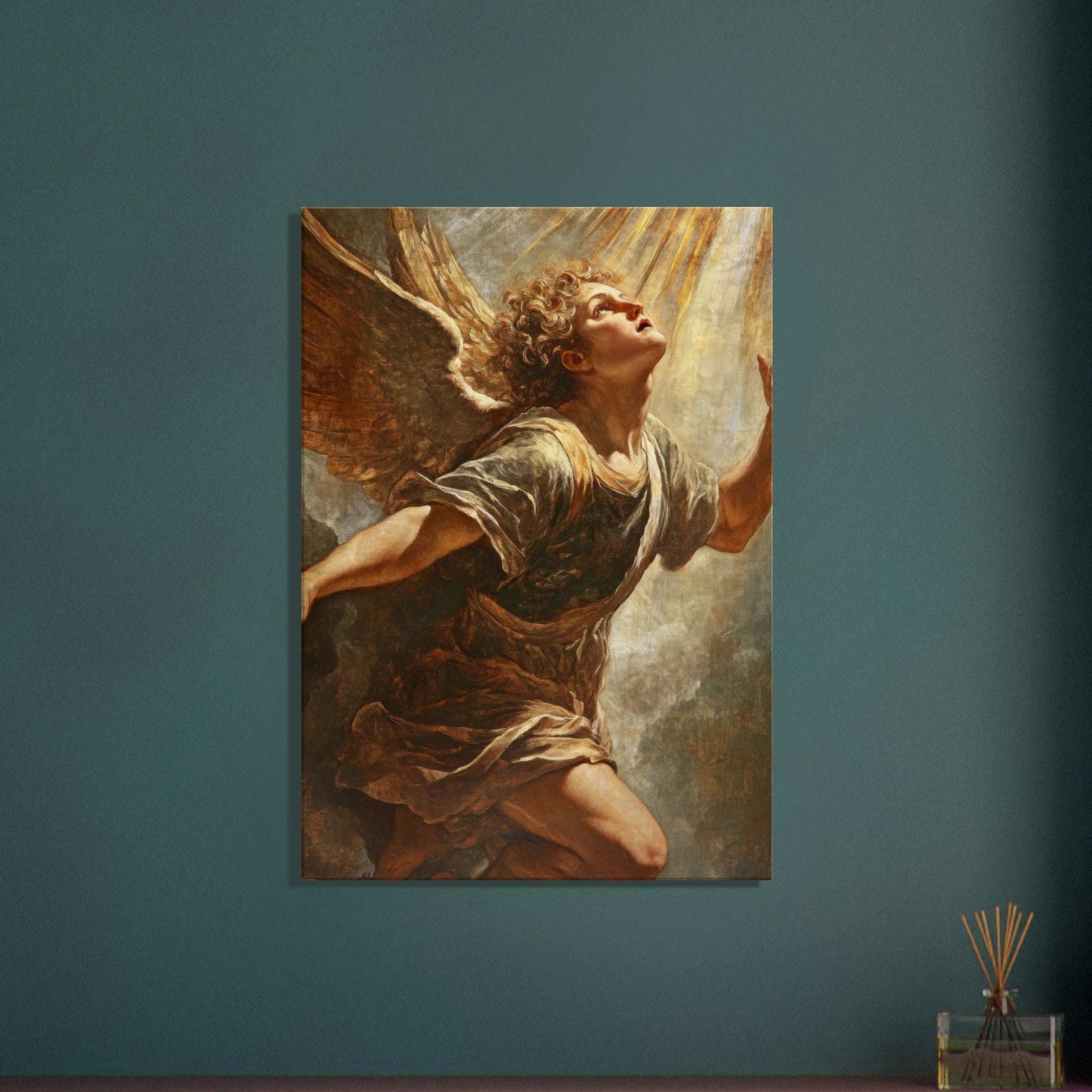 Canvas Portrait - The Fallen Angels Descent Baroque Mythological 4 - Shop Ai Art WebShop - Digital Art online Store